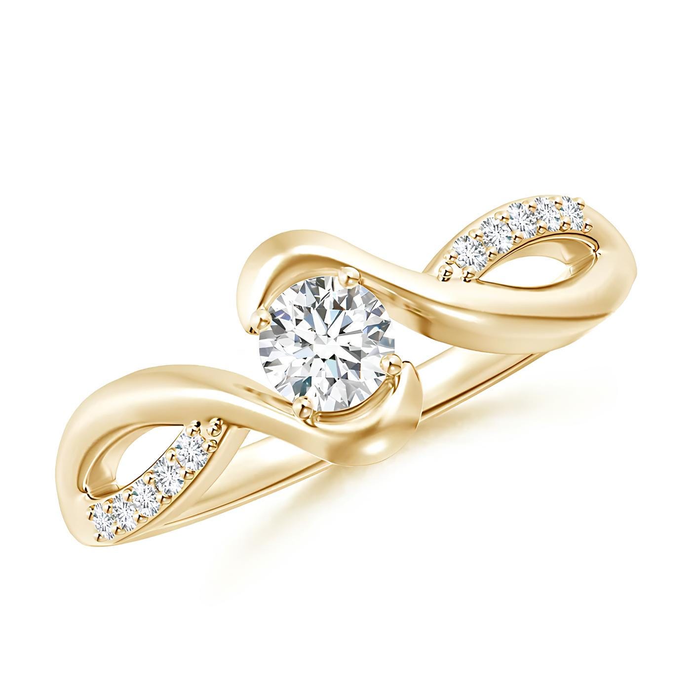 1.00 CTW Round Cut EF VS/SI Lab-Grown Diamond Ring Engagement or Wedding Ring for Women in 14K Gold or Platinum, Perfect Anniversary Gift