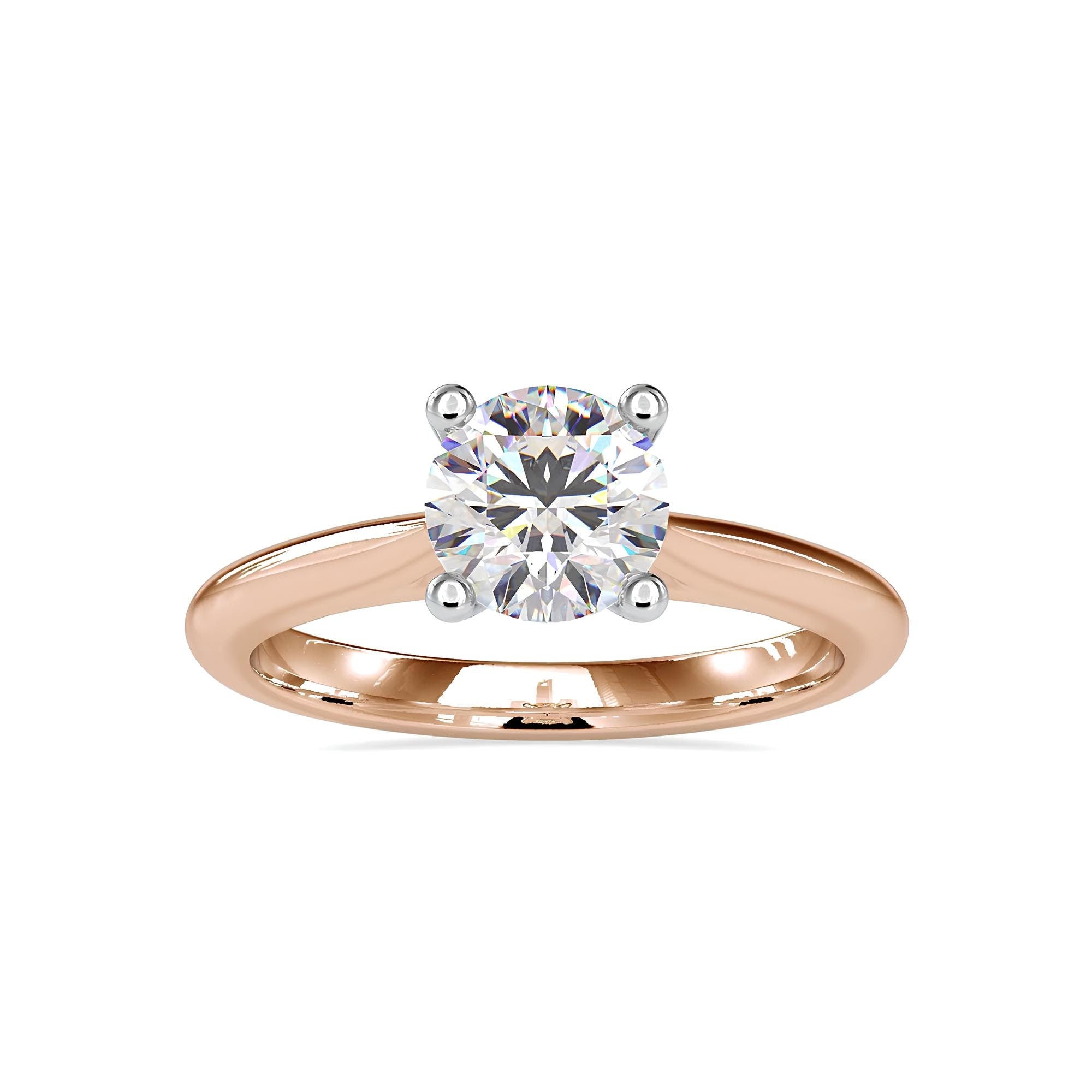 IGI Certified 0.25 - 2.00 Ct Lab Grown Diamond Solitaire Engagement Ring / 14k Real Gold Ring / Conflict Free EF VS/SI  Lab-Grown Diamonds