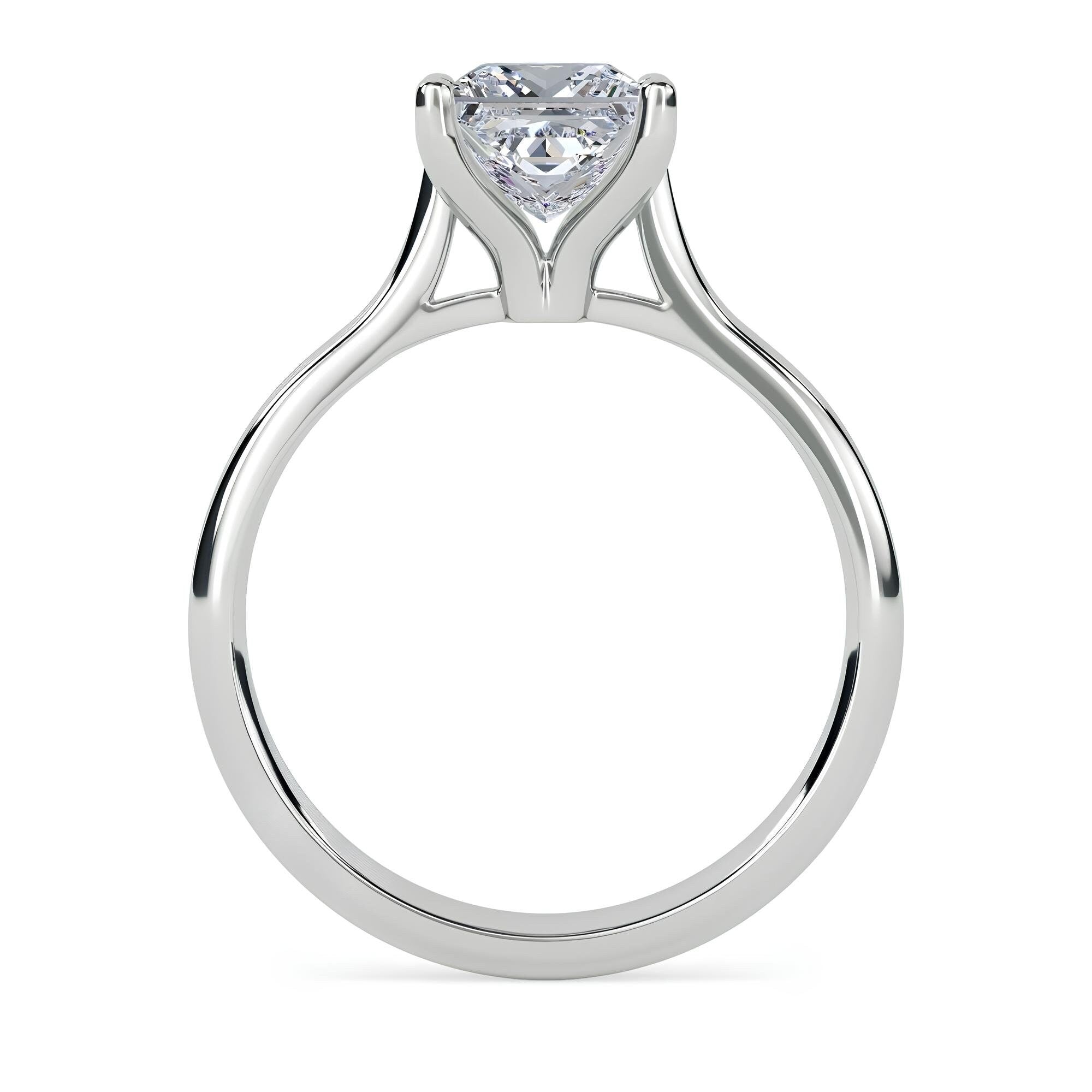 1.00 CT EF VS/SI Princess Cut Lab-Grown Diamond Solitaire Engagement Ring – 14K Solid Gold Wedding Ring