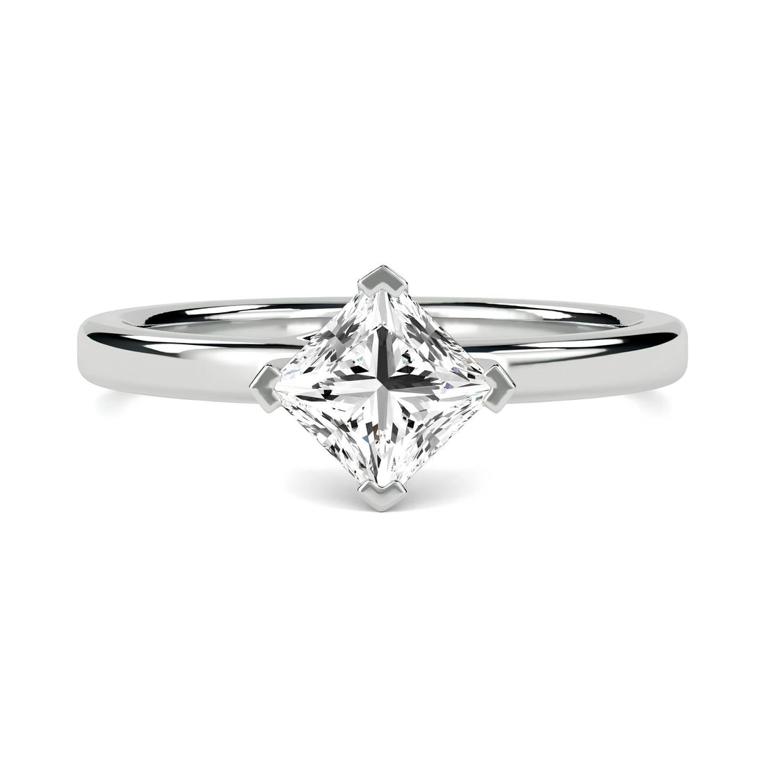 1.00 CT EF VS/SI Lab-Grown Princess Cut Diamond Solitaire Engagement Ring – 14K Solid Gold Wedding Ring | Anniversary or Valentine’s Gift for Her