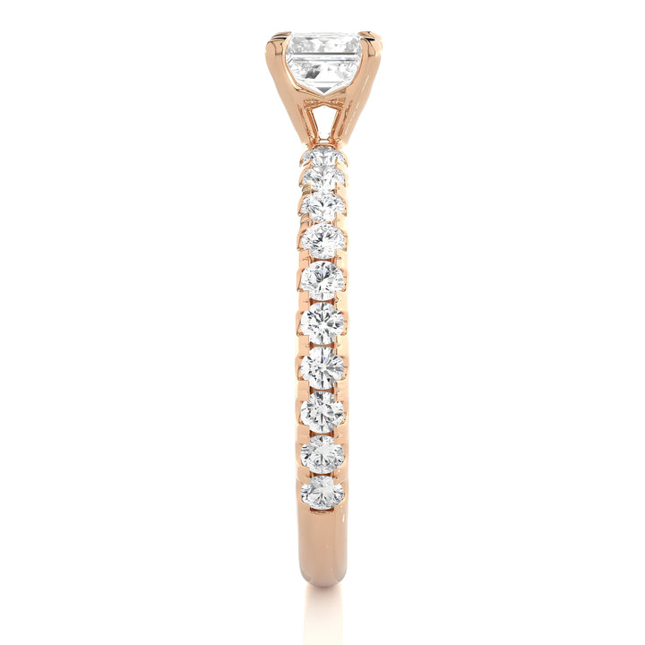 IGI Certified 1.00 Ct Princess Cut Lab-Grown Diamond Solitaire Engagement Ring – EF VS/SI Clarity, Set in 14K Solid Gold