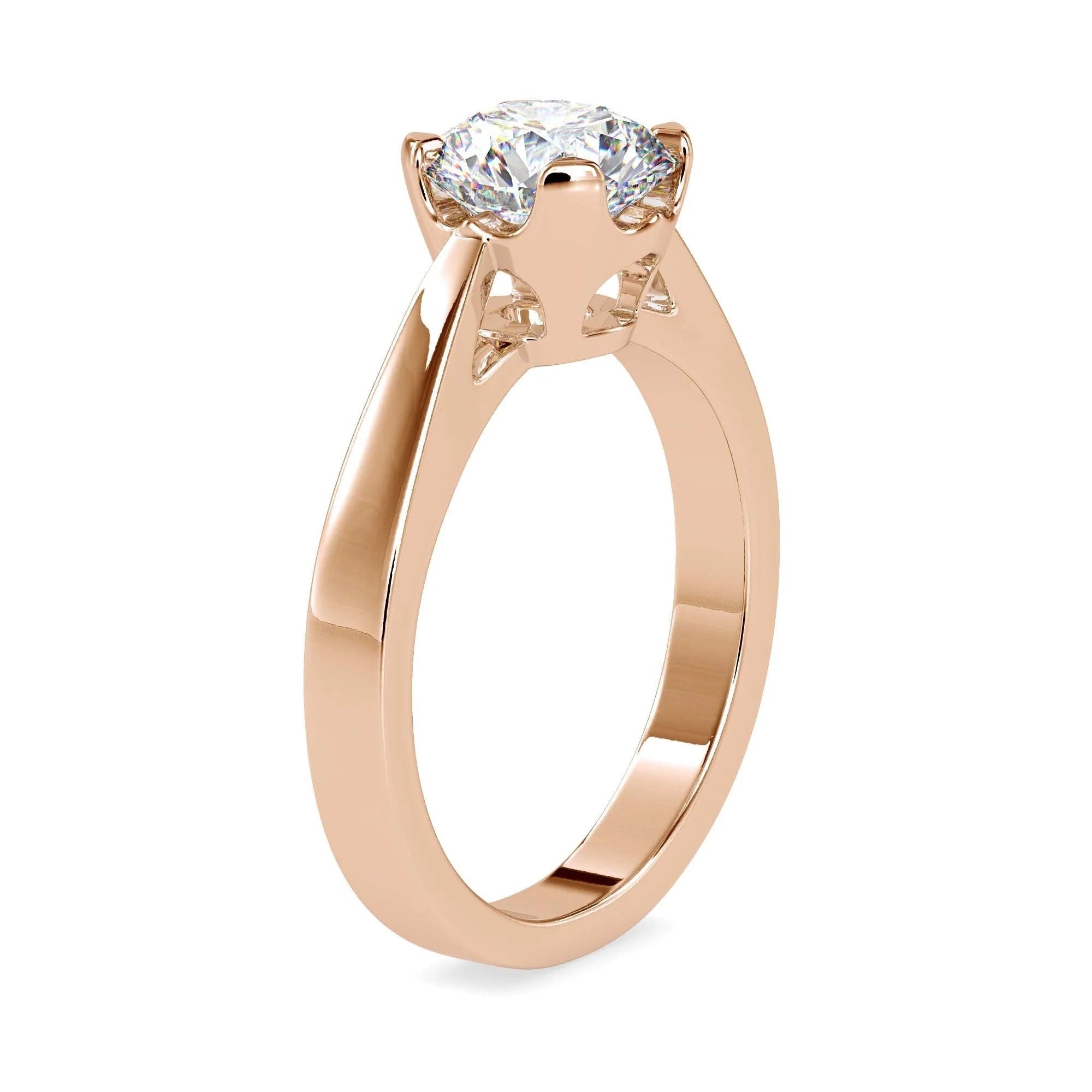 Certified 1.00 Ct Lab-Grown Diamond Solitaire Engagement Ring – Conflict-Free EF VS/SI Diamond in 14K Solid Gold
