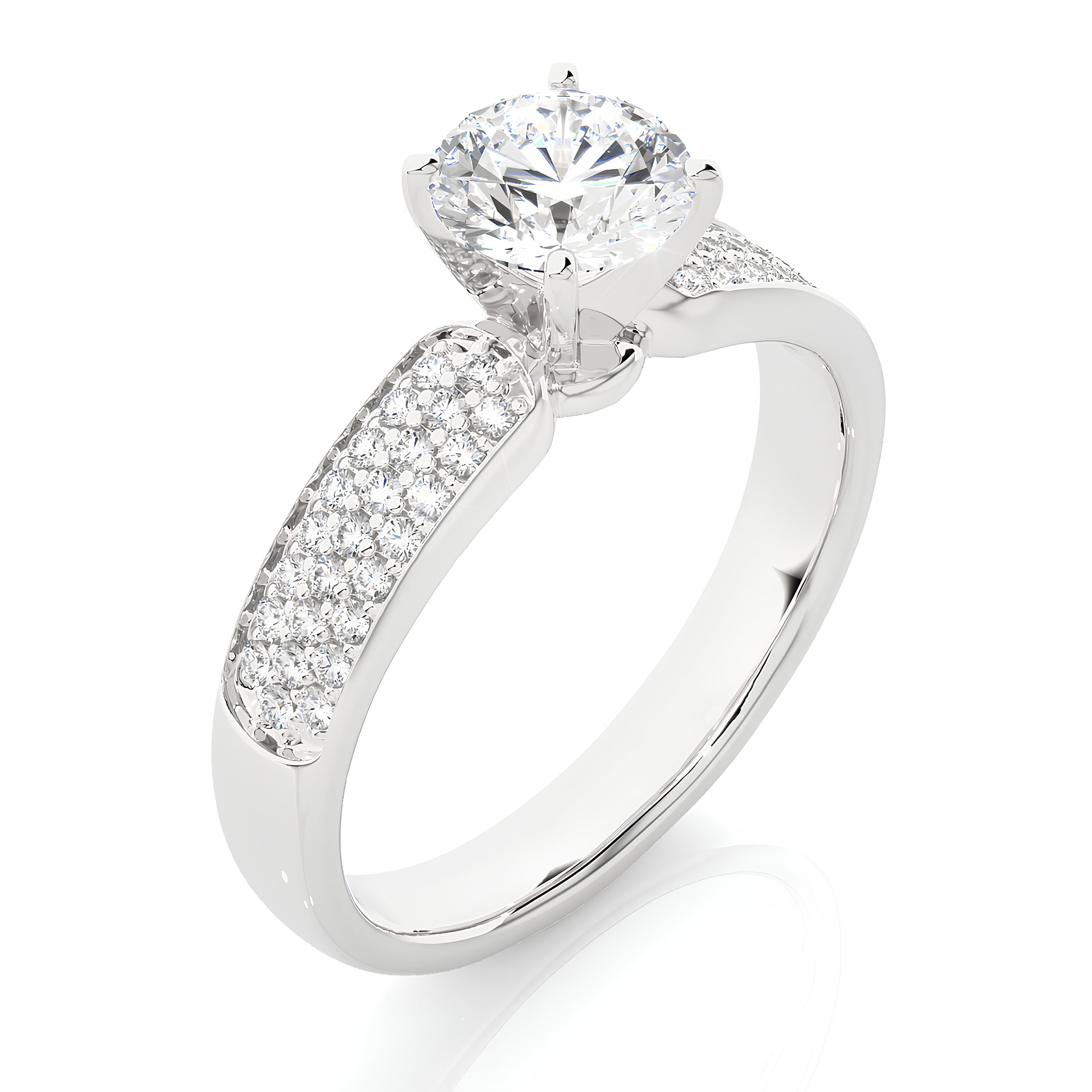 Vintage Engagement Ring 1.50 Ct IGI Certified EF VS/SI Lab Grown Diamond Solitaire Wedding Ring / 14K Gold & Platinum Ring / Wedding Ring Gift