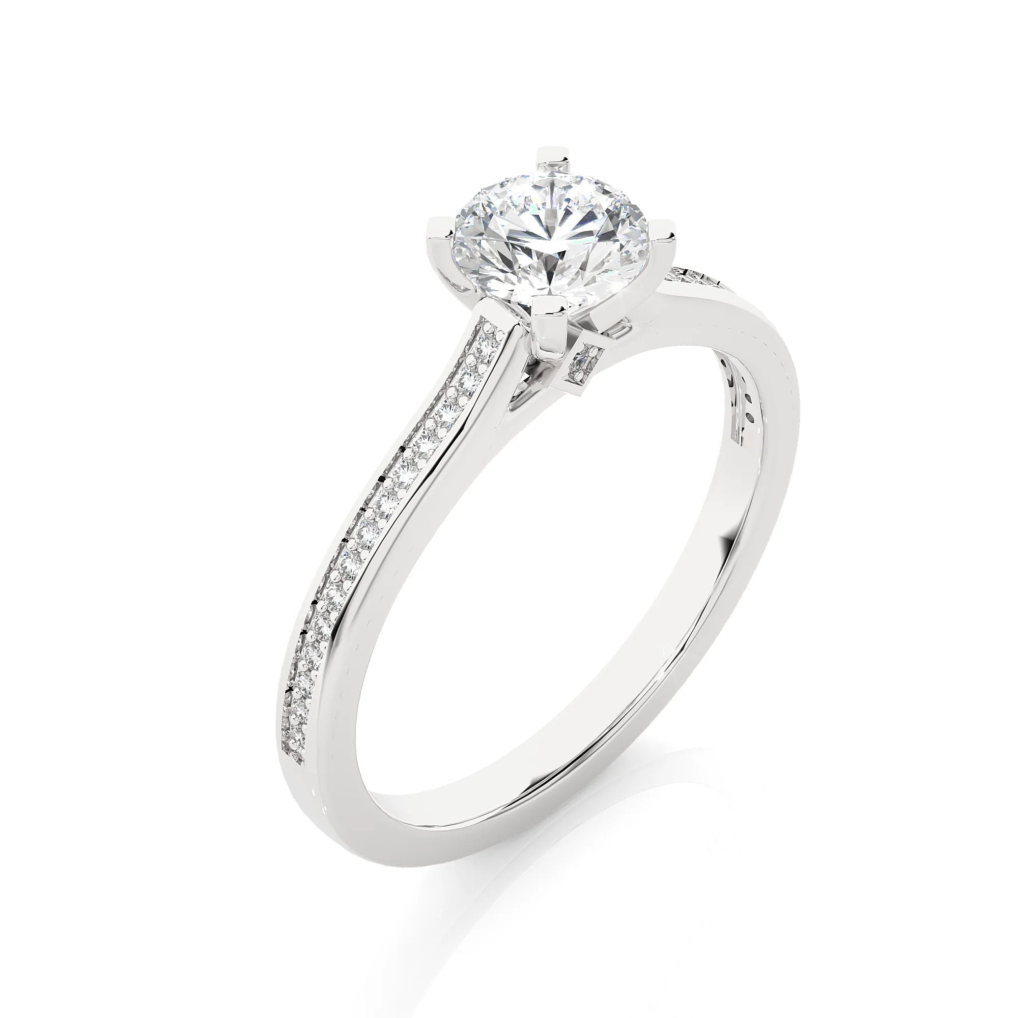 EF VS/SI Lab-Grown Diamonds Wedding Ring / 0.25 - 2.00 Ct IGI Certified Lab Grown Diamond Solitaire Engagement Ring / 14k Real Gold Ring