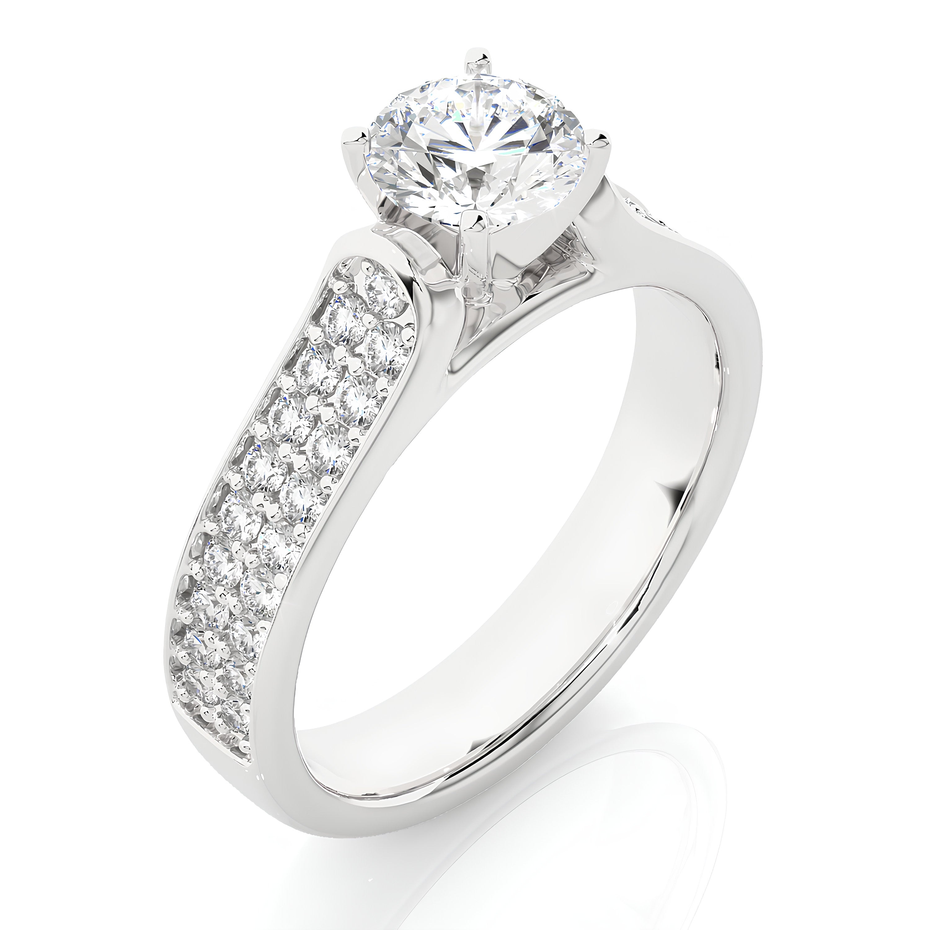 Vintage-Style Engagement Ring – 1.30 CT IGI Certified EF VS/SI Lab-Grown Diamond Solitaire | 14K Gold or Platinum Wedding Ring Gift