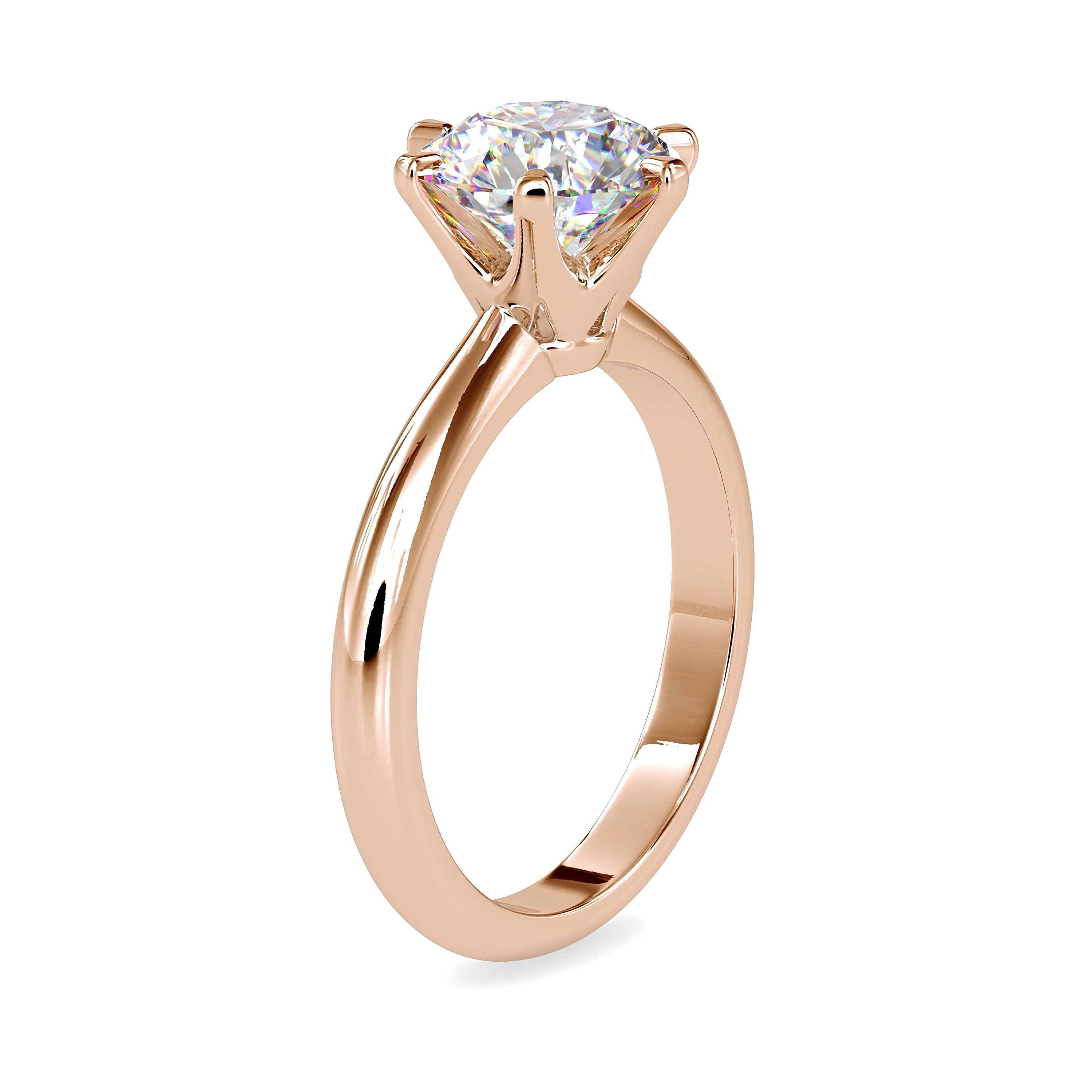 Sparkling Love in Style: IGI Certified EF VS/SI Lab-Grown Diamond Solitaire Engagement Ring in 14K Gold