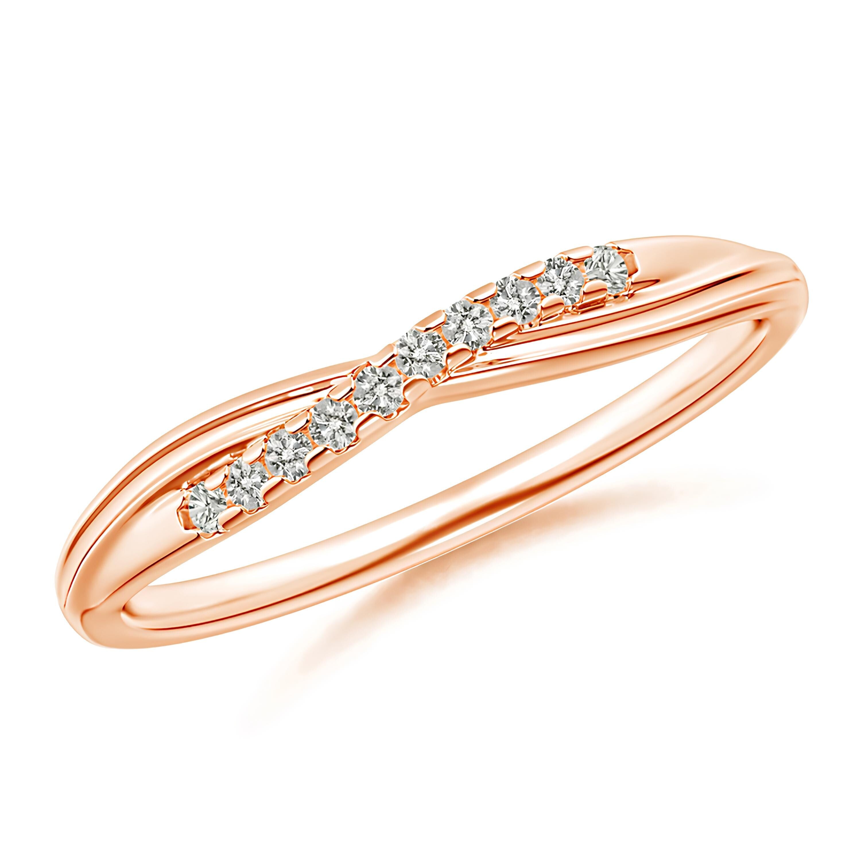 Classy Criss Cross Ring – Lab-Created Diamonds in 14K Solid Gold | Women's Half Eternity Wedding or Engagement Band