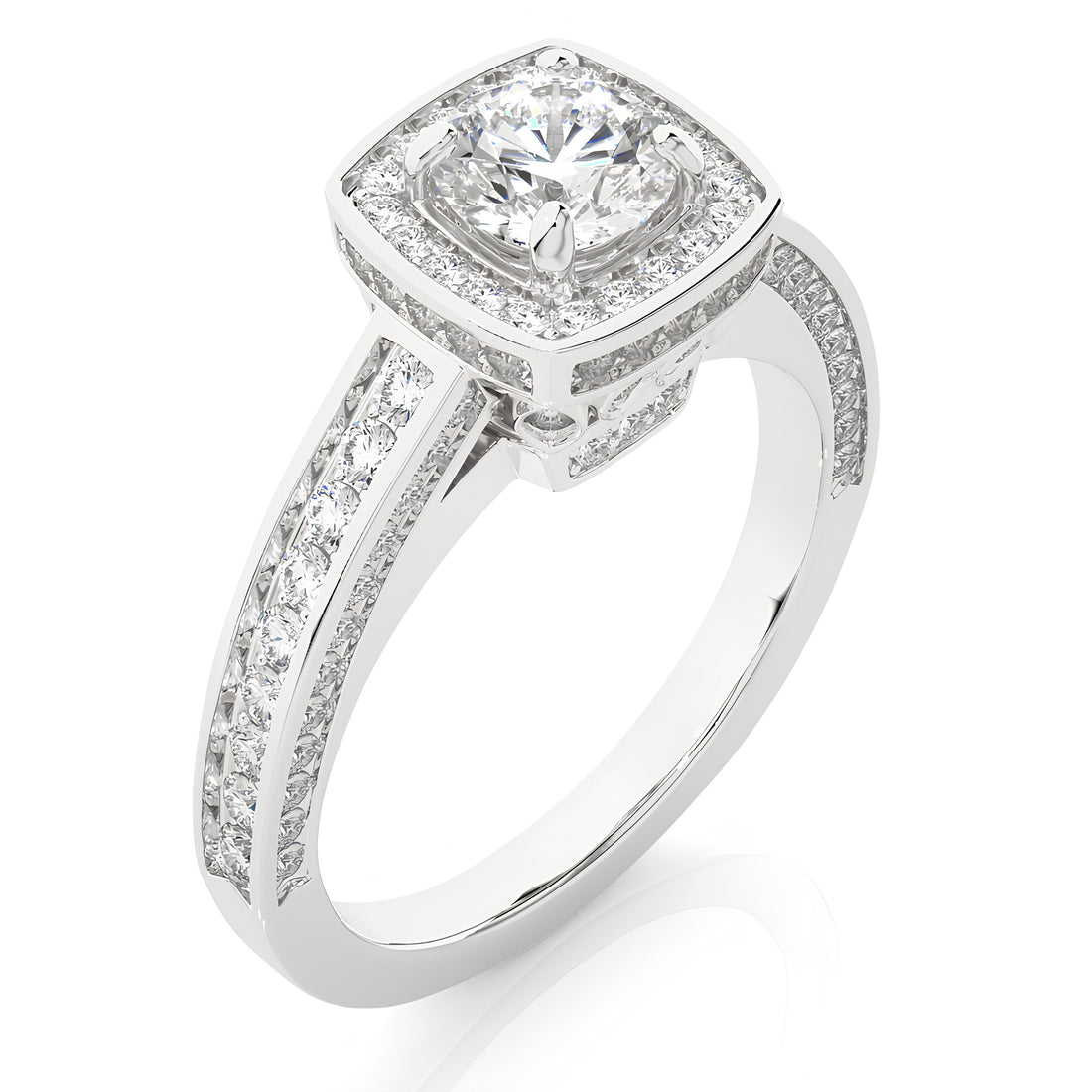 Timeless Elegance: Certified Lab Grown Diamond Vintage Wedding Ring with Hidden Halo 1.42 CT / Luxe Solid Gold Engagement & Anniversary Ring
