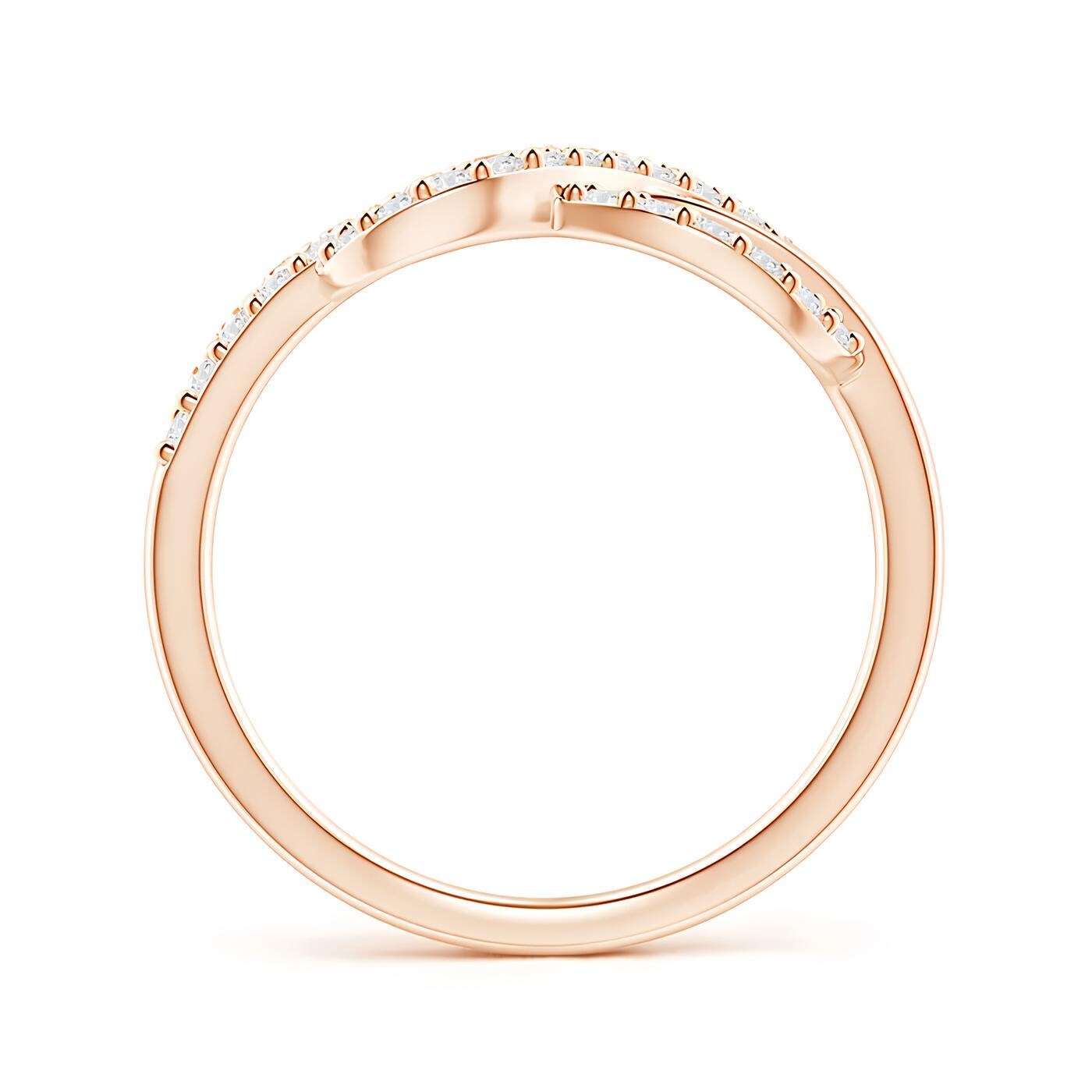 Elegant Infinity Knot Wedding Ring EF Lab-Grown Round Cut Diamonds 14K White Gold | Prong-Set Women's Half Eternity Band