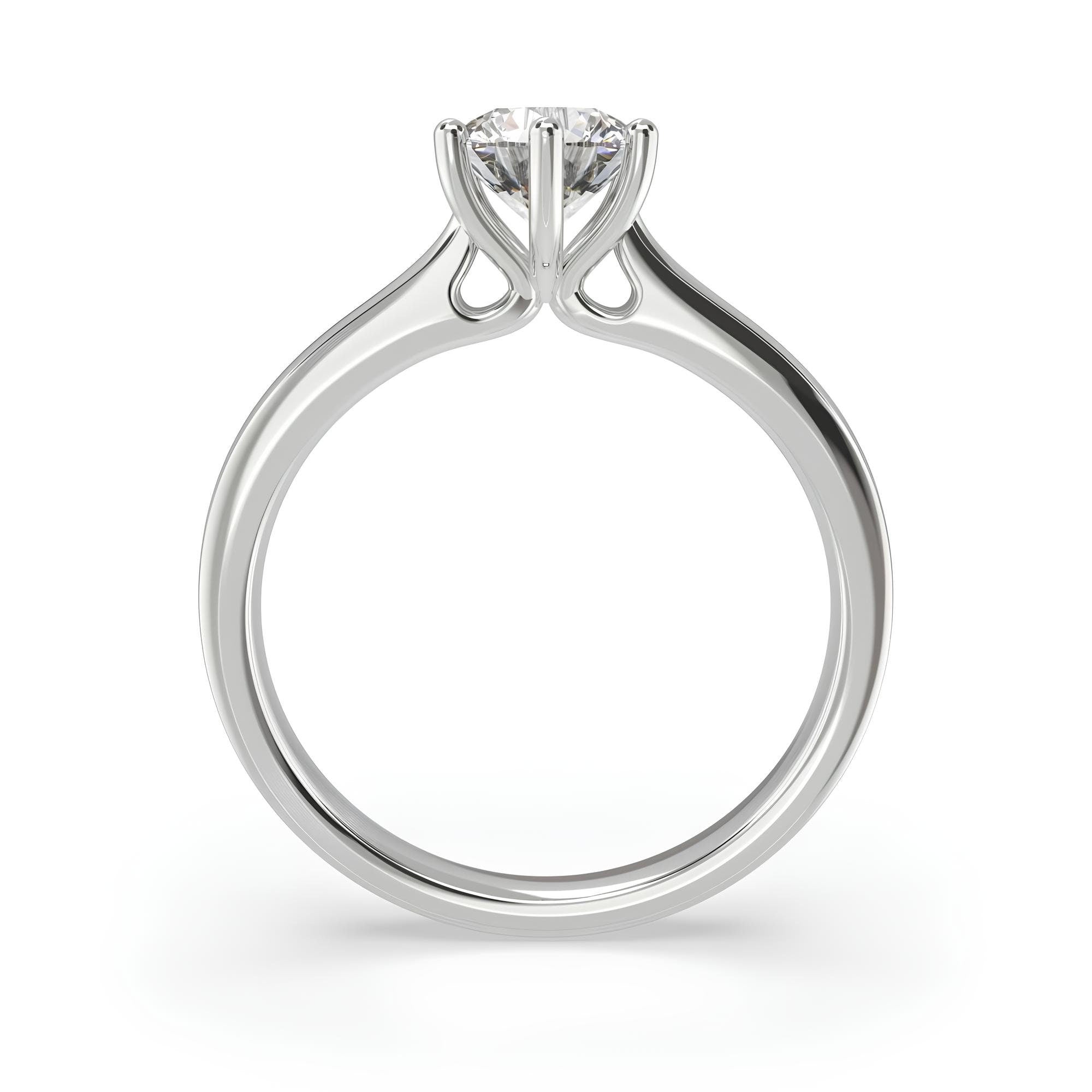 0.25 - 2.00 Ct Round Cut Lab Grown EF VS/SI Diamond Solitaire Engagement Ring /14K Solid Gold Wedding Ring / Conflict Free IGI Certified Diamond