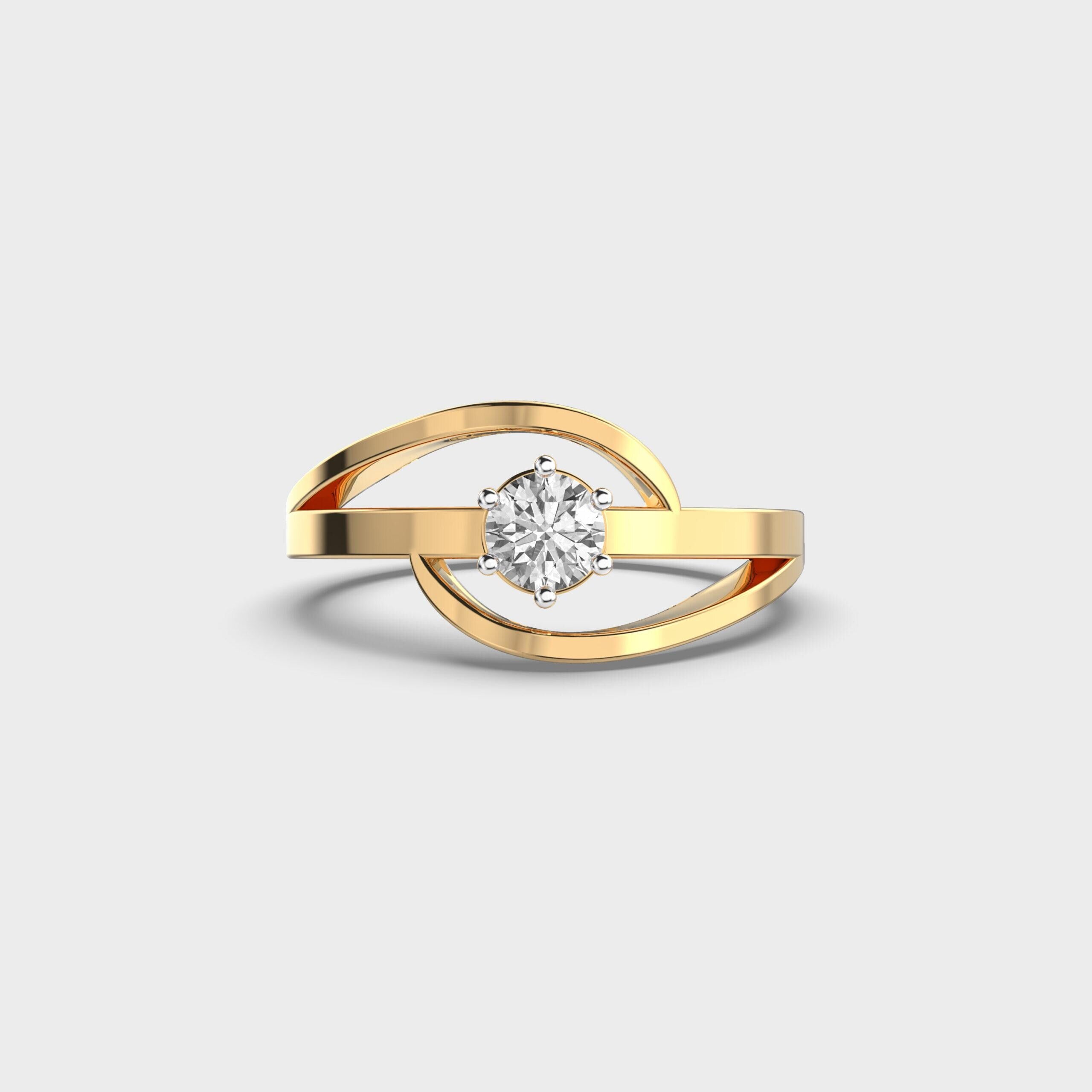 Glam Girl Round Cut Lab-Created Diamond Wedding & Engagement Ring EF VS/SI Clarity 14K Solid Gold