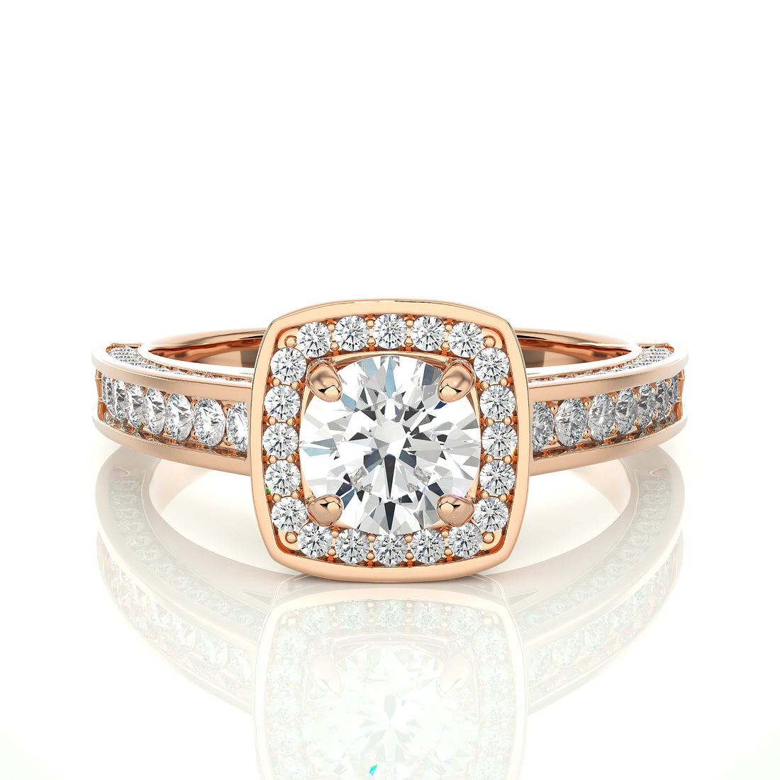 Timeless Elegance: Certified Lab Grown Diamond Vintage Wedding Ring with Hidden Halo 1.42 CT / Luxe Solid Gold Engagement & Anniversary Ring