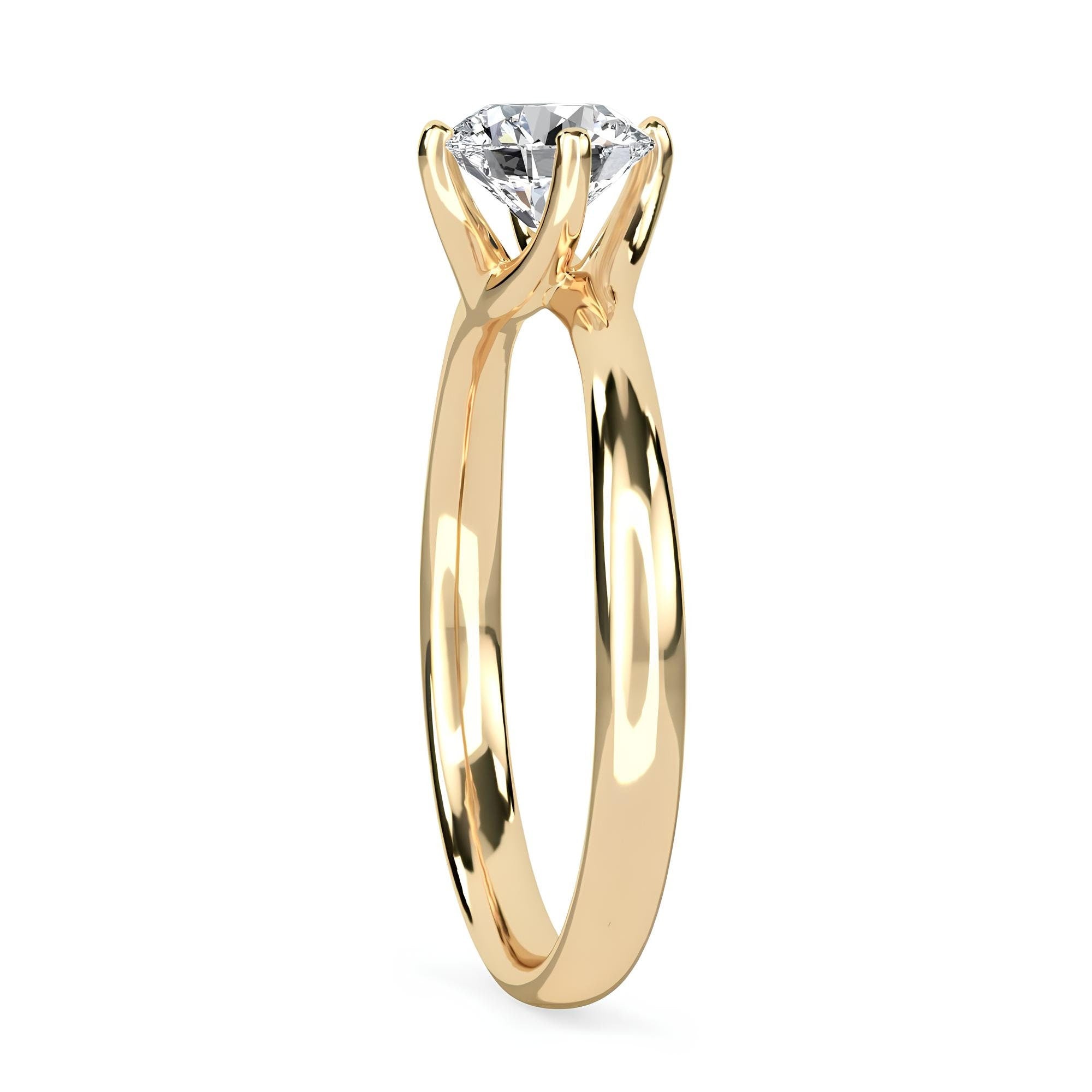 0.25–2.00 CT Round Cut EF VS/SI Lab-Grown Diamond Solitaire Engagement Ring – IGI Certified, Conflict-Free Diamonds in 14K Solid Gold Wedding Ring