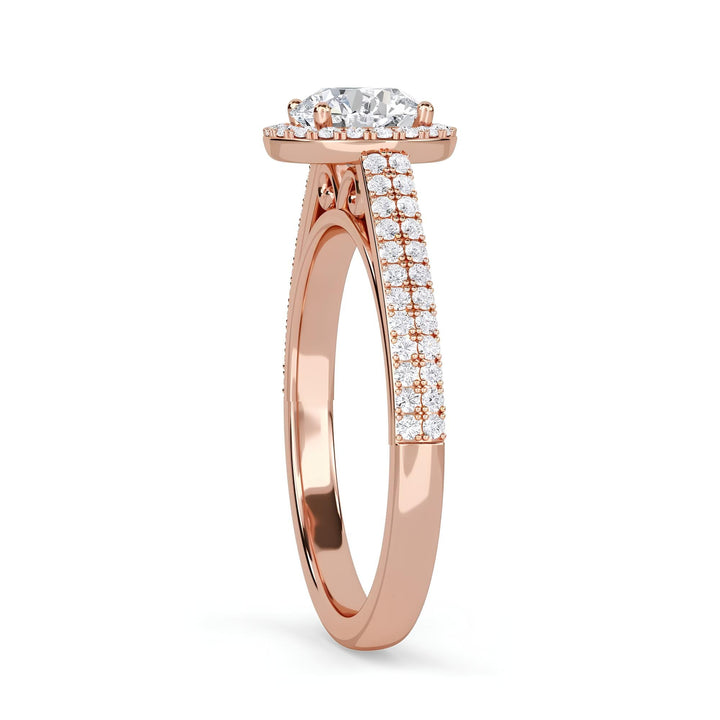 Blissful Bloom 1.00 CT Round Lab-Grown Diamond Ring for Women – EF VS/SI Certified Engagement or Wedding Band