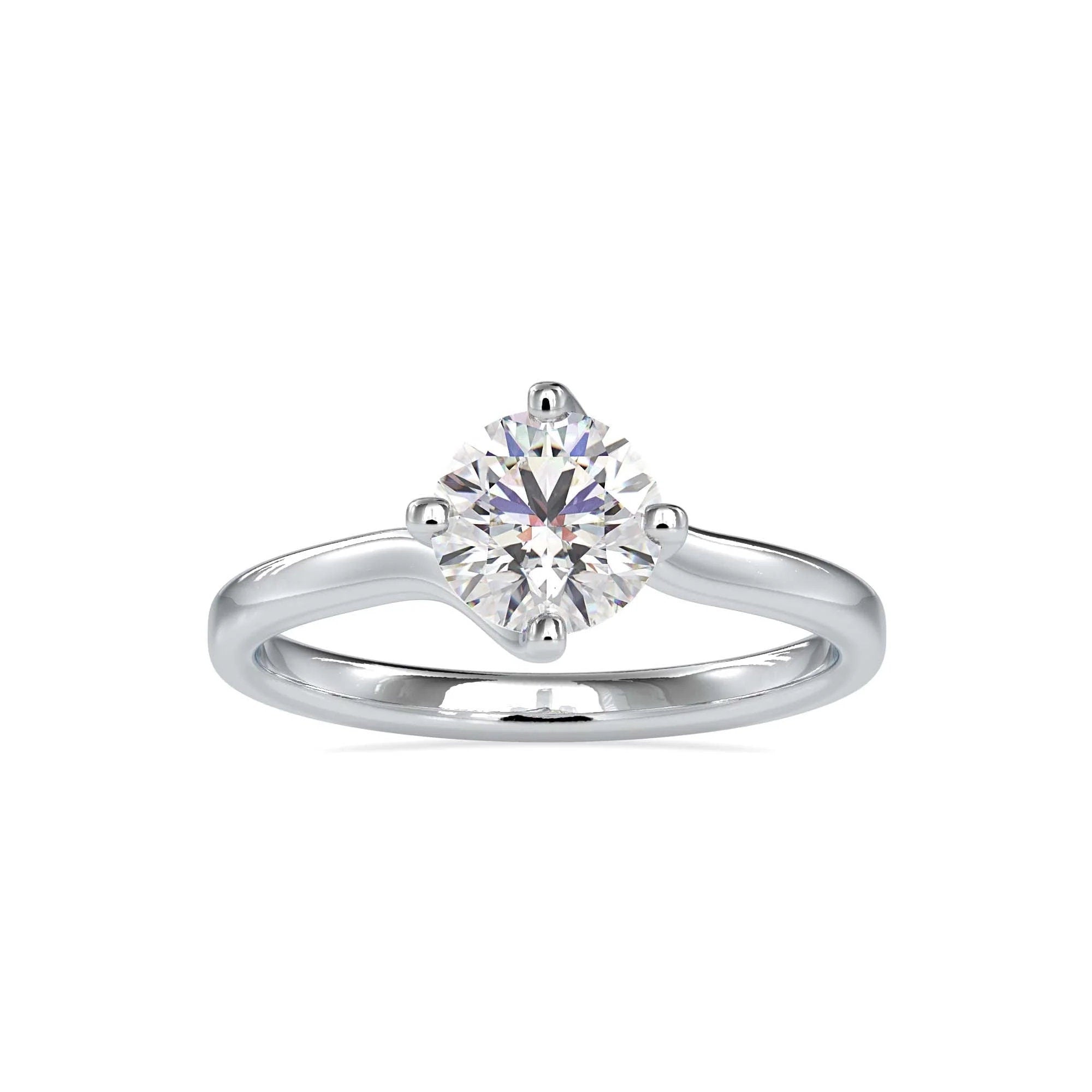 Certified 0.50 CT Lab-Grown Diamond Solitaire Engagement Ring – VS/SI Diamond Set in 14K Solid Gold