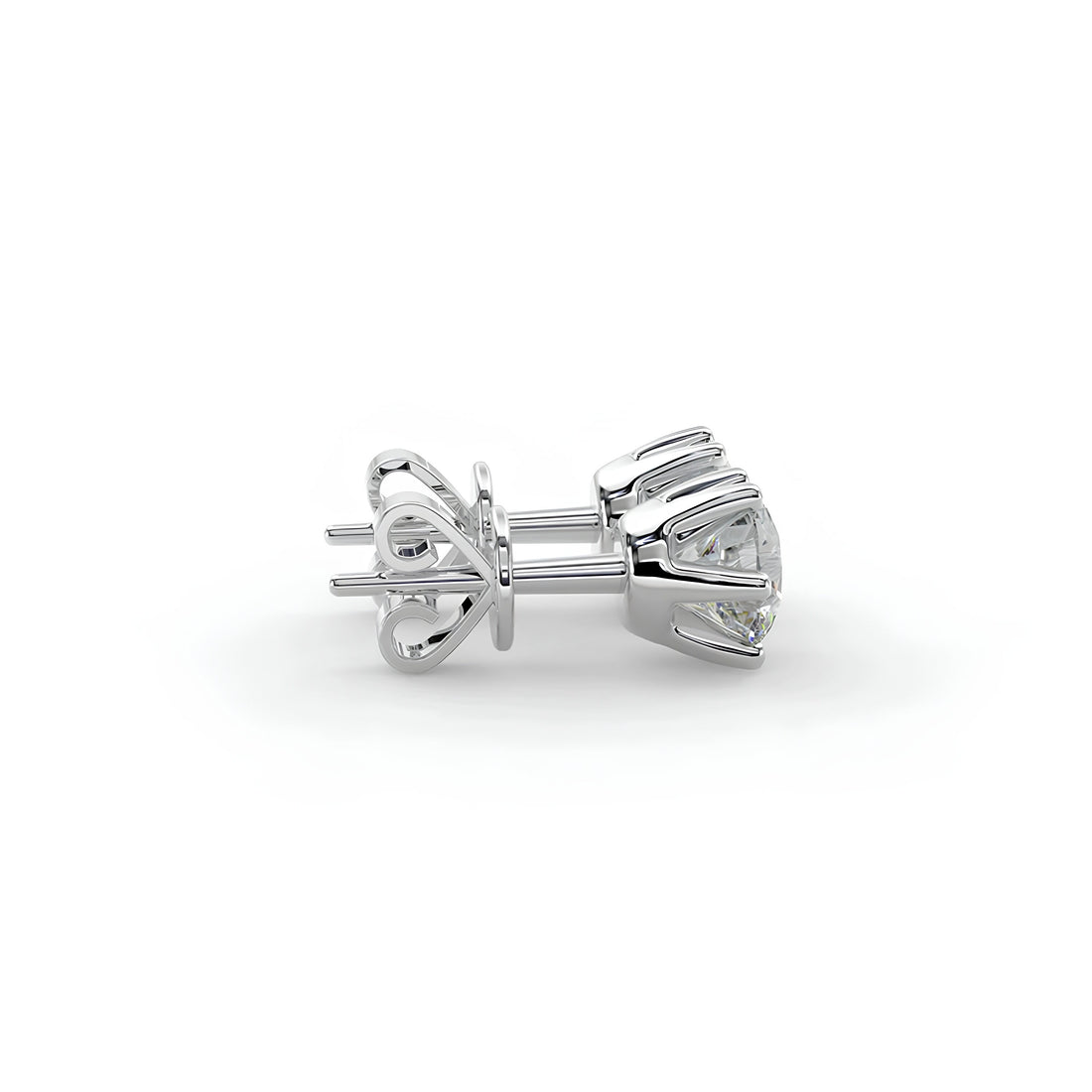 Dazzling Lab Grown Diamond Stud Earrings -Sparkling 6 Prong Round Cut Design,Perfect for Wedding, Engagement,Birthday, and Anniversary Gifts
