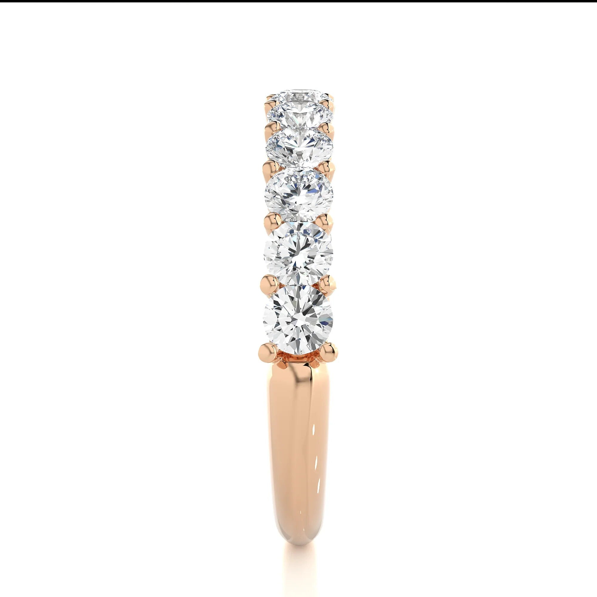 Minimalist Lab Diamond Wedding Band, 2.75 MM Round Brilliant EF/VS Lab Diamond Band, Matching Band with Engagement Ring, Stacking Band Gift