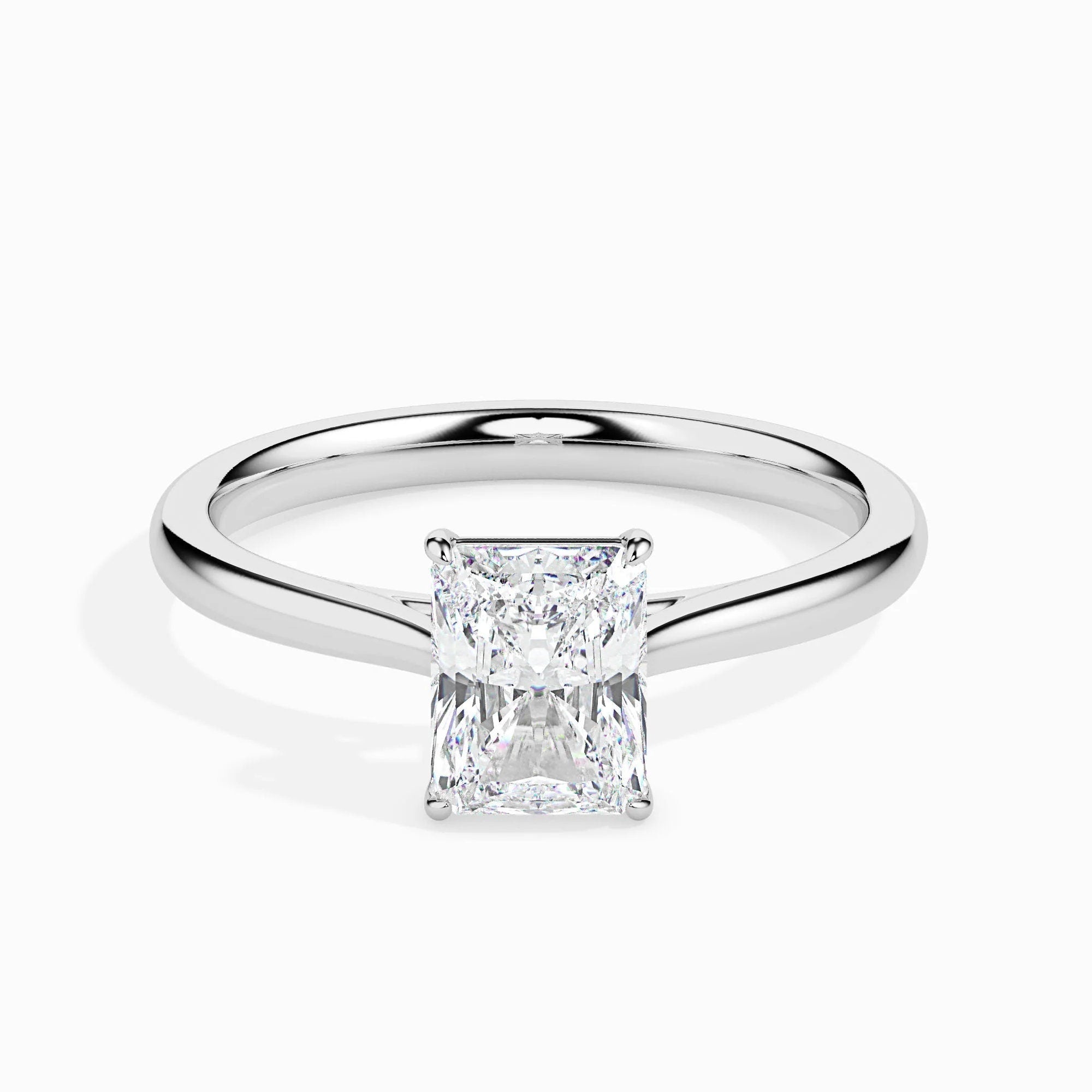 Certified 0.50 Ct EF VS/SI Lab-Grown Radiant-Cut Diamond Solitaire Engagement Ring – Conflict-Free Diamond Set in 14K Solid Gold
