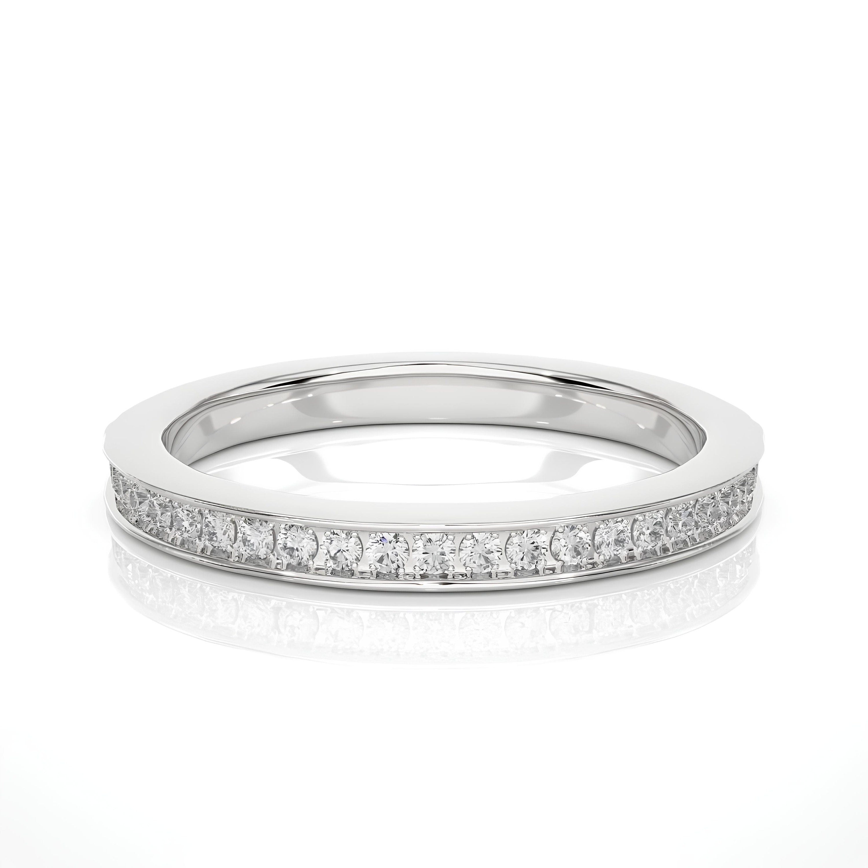 0.20 CT EF VS/SI Certified Lab-Grown Diamond Wedding Band – 14K Gold Engagement or Stacking Ring