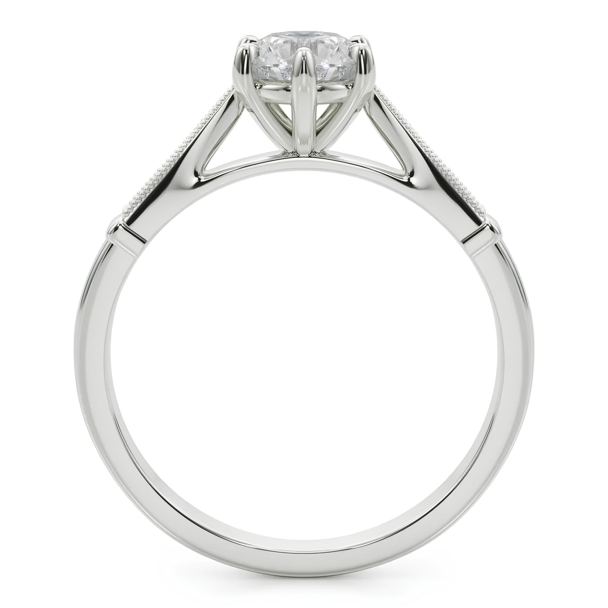 Celia Engagement Ring 1.00 Ct IGI Certified EF VS/SI Lab Grown Diamond Solitaire Wedding Ring / Gold & Platinum Ring / Wedding Ring Gift