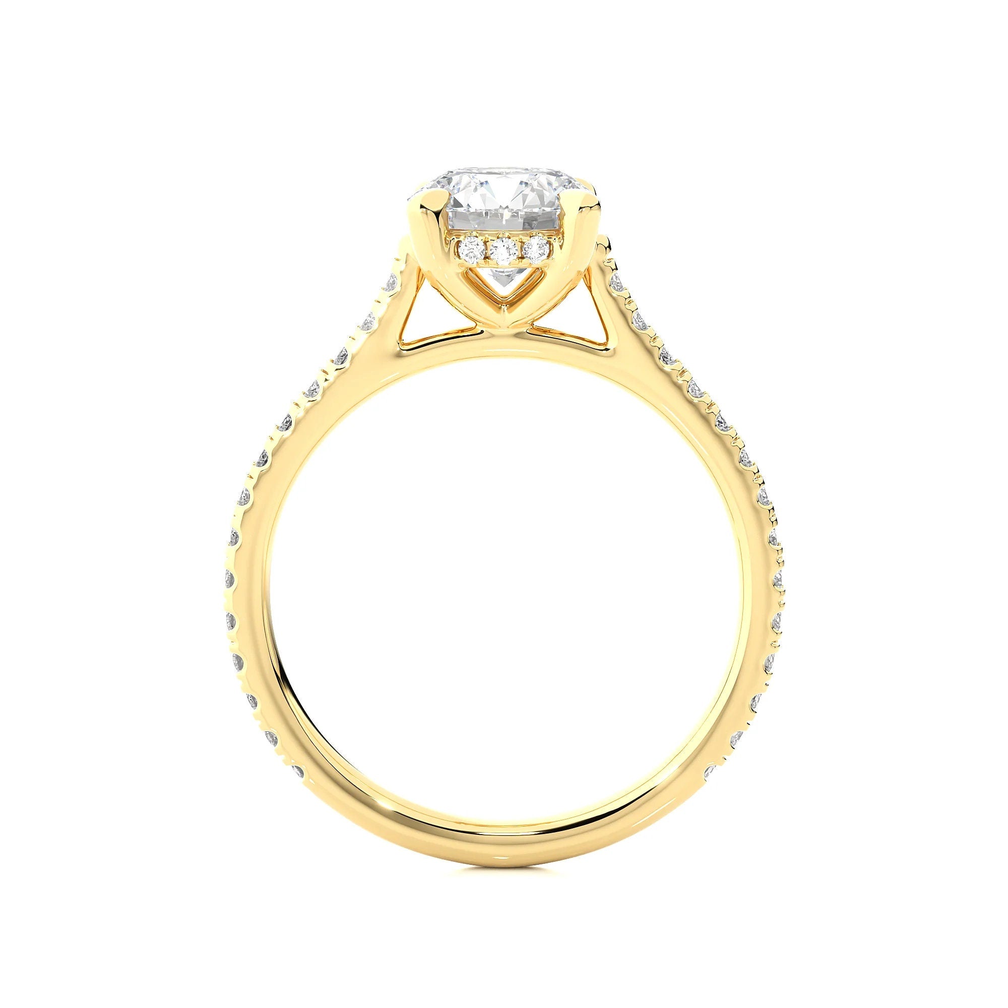 1.30 Ct EF VS/SI Certified Lab Grown Diamond Solitaire Engagement Ring / 14K Real Gold / Conflict-Free Lab-Grown Diamond