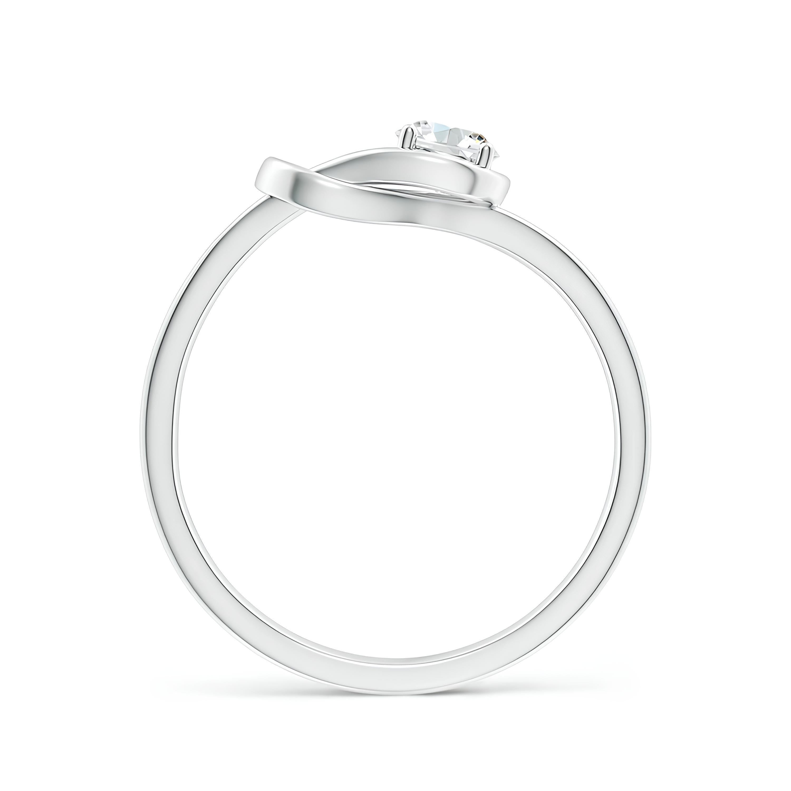 Infinity Knot Engagement Ring Round Cut EF VS/SI Lab-Grown Diamond, IGI Certified, Conflict-Free, 14K Solid Gold Wedding Ring