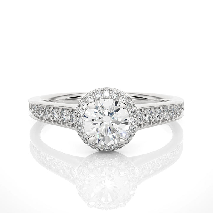 1.00 CT IGI Certified Lab Grown Diamond Double Halo Engagement Ring / EF VS/SI Diamond / 14K Solid Gold Wedding & Anniversary Ring