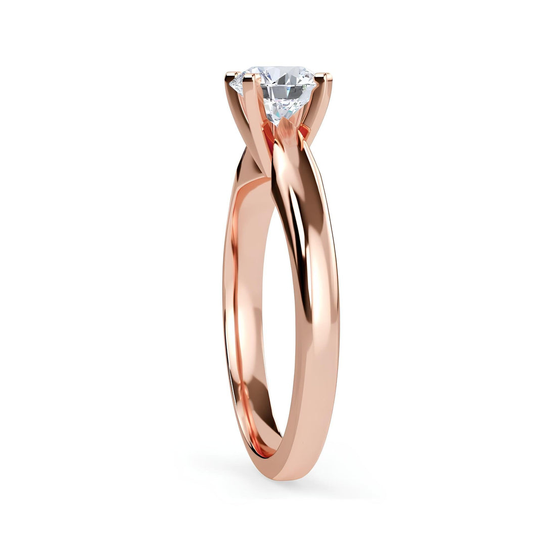 Solitaire Engagement Ring Round Cut Lab Grown EF VS/SI Diamond, 14K Solid Gold Wedding Ring, Conflict Free IGI Certified Diamond, Valentine Gift