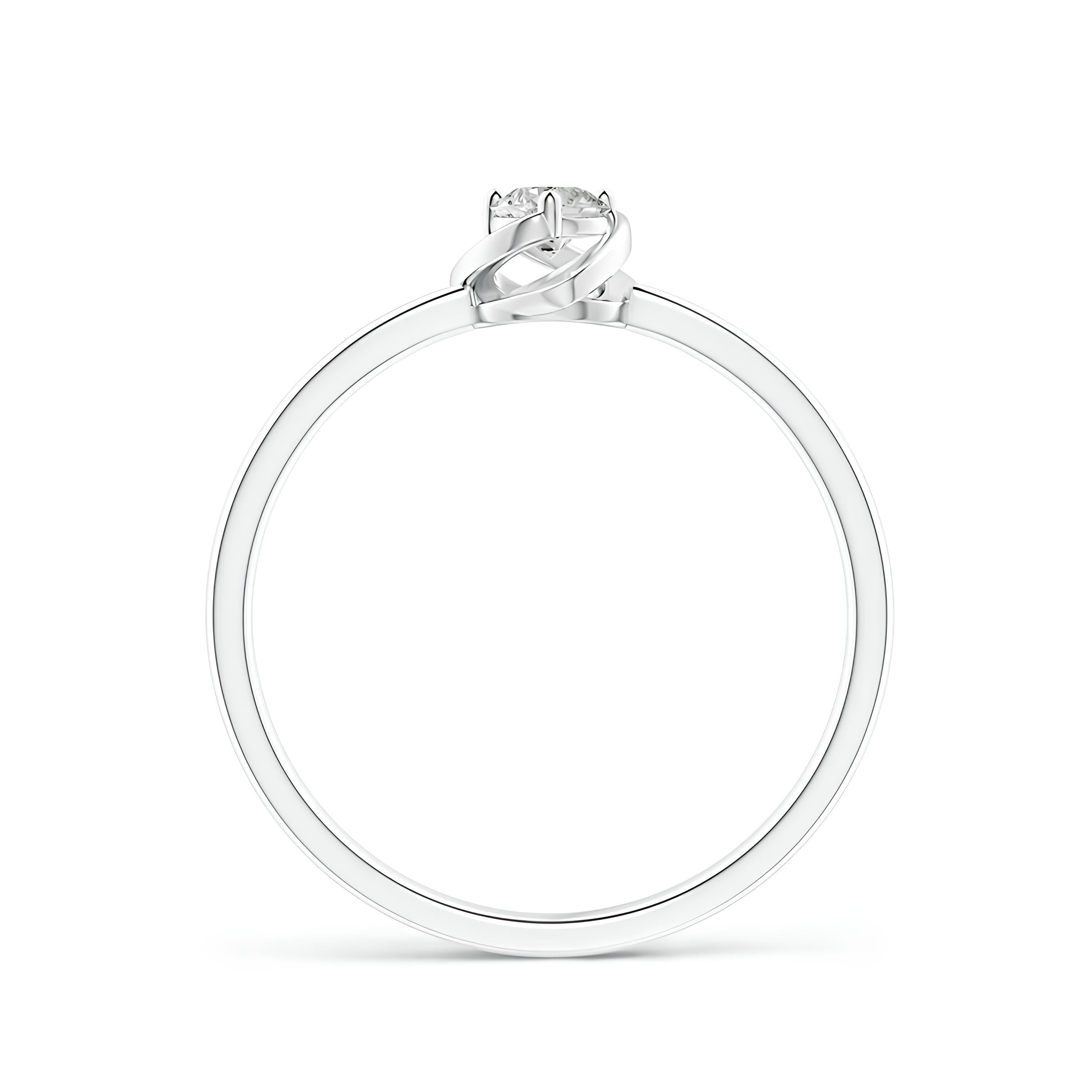 Infinity Shank Round Diamond Ring EF VS/SI Lab-Created Diamond Engagement Ring & Wedding Band in 14K Solid Gold