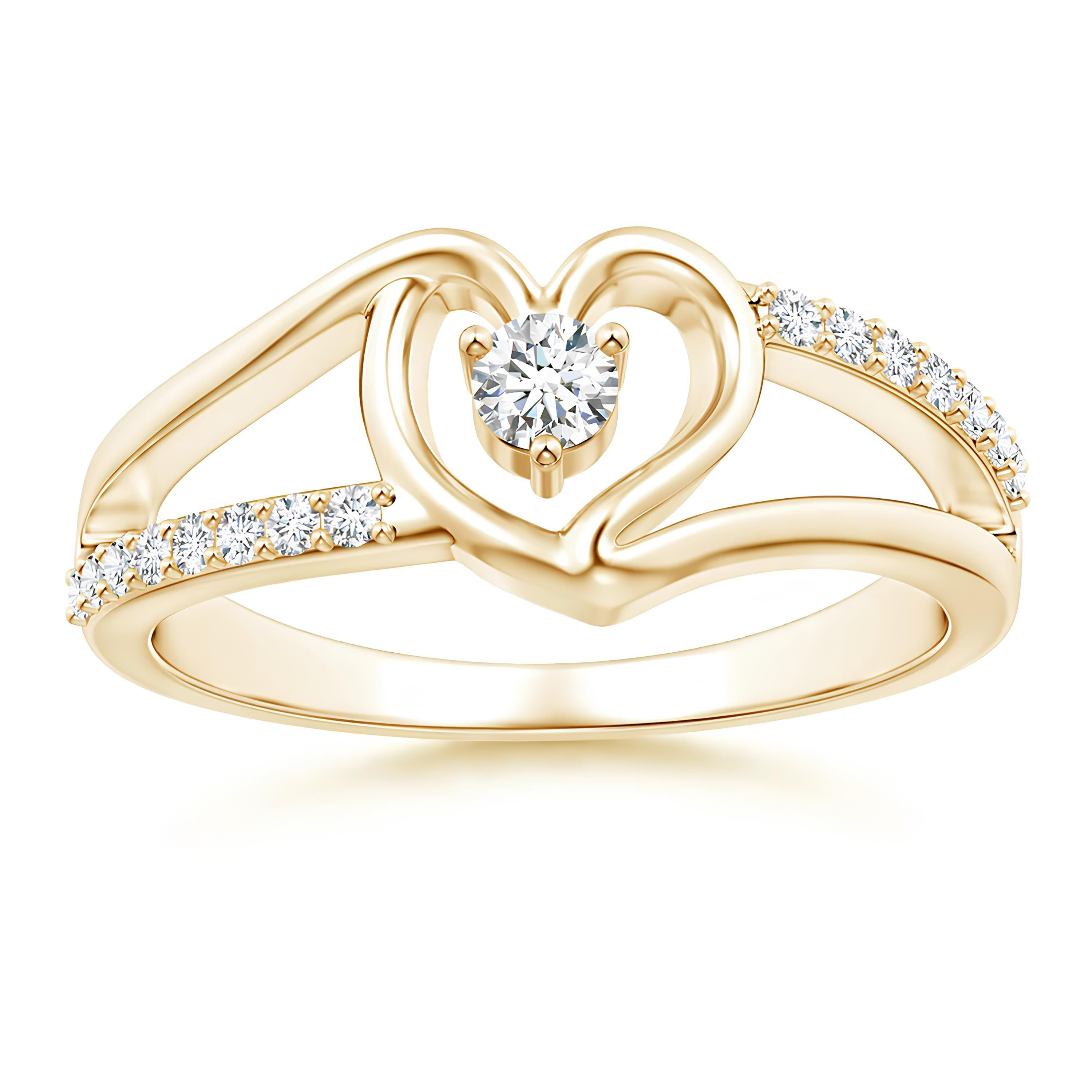 0.50 Ct Heart-Shaped Solitaire Engagement Ring IGI Certified EF VS/SI Lab-Grown Diamond in 14K Gold or Platinum Romantic Wedding Ring Gift