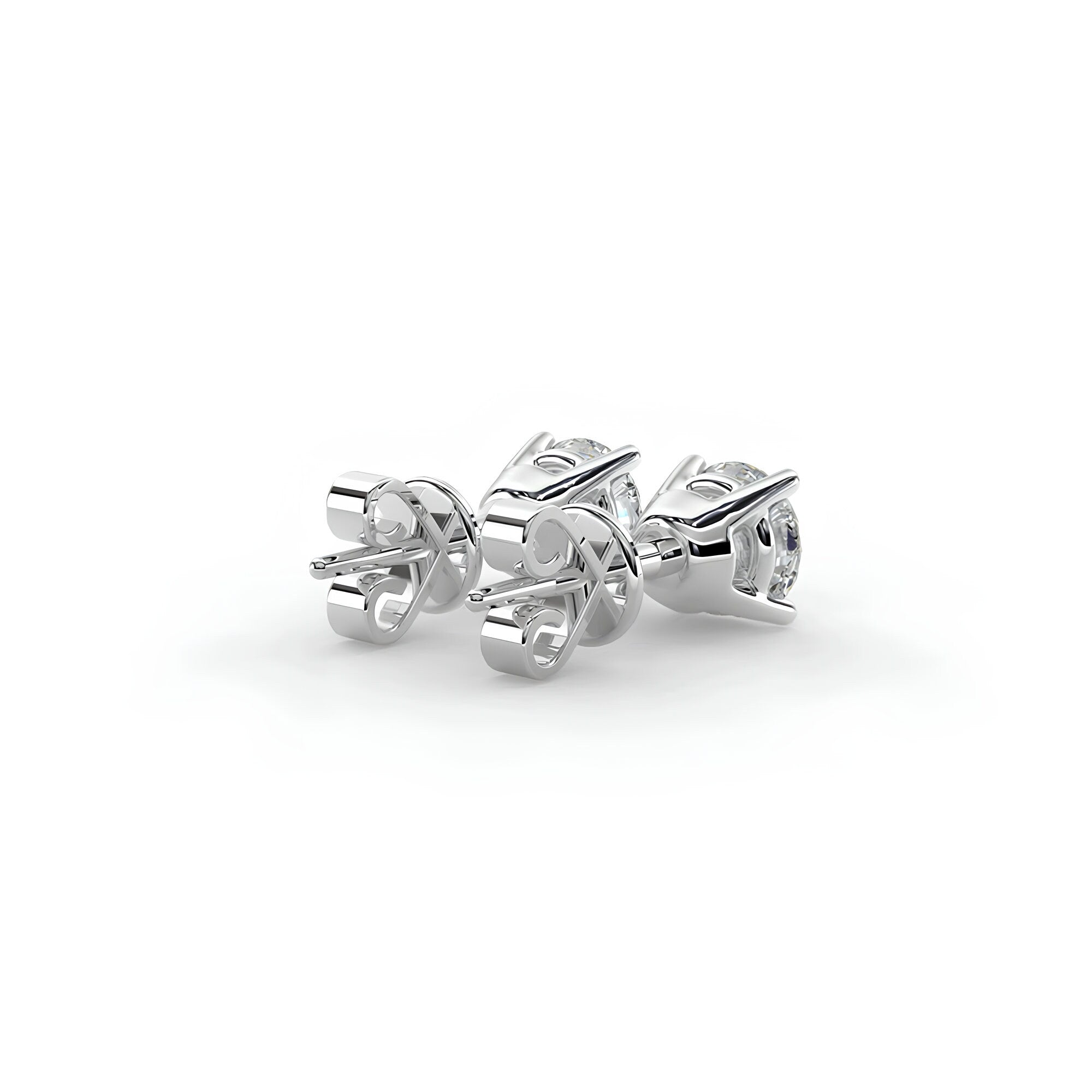 0.25–4.00 TCW Round Cut Lab-Grown Diamond Stud Earrings 14K Gold Wedding Earrings for Women Birthday & Anniversary Gift