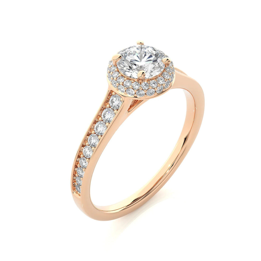 1.00 CT IGI Certified Lab Grown Diamond Double Halo Engagement Ring / EF VS/SI Diamond / 14K Solid Gold Wedding & Anniversary Ring