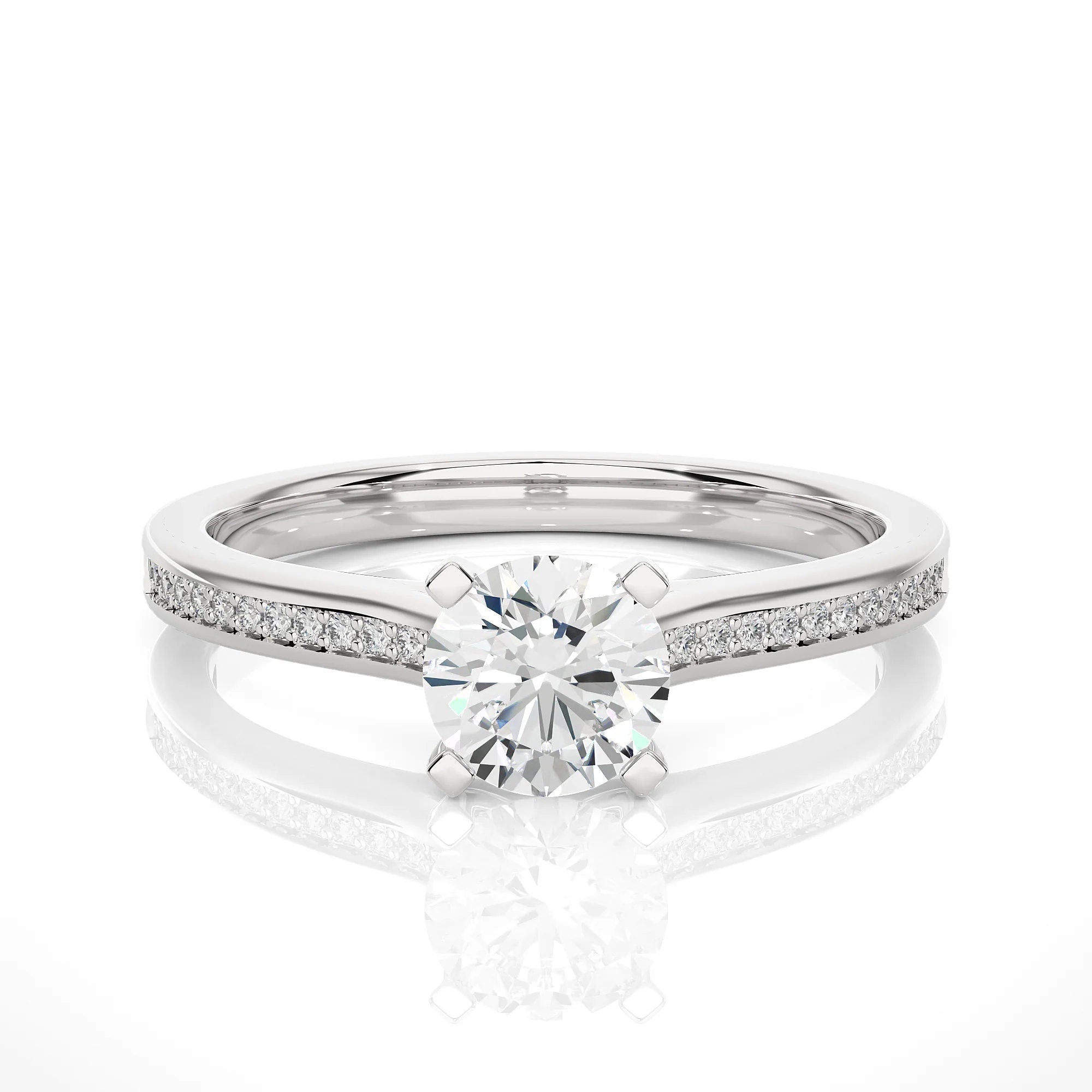 EF VS/SI Lab-Grown Diamonds Wedding Ring / 0.25 - 2.00 Ct IGI Certified Lab Grown Diamond Solitaire Engagement Ring / 14k Real Gold Ring