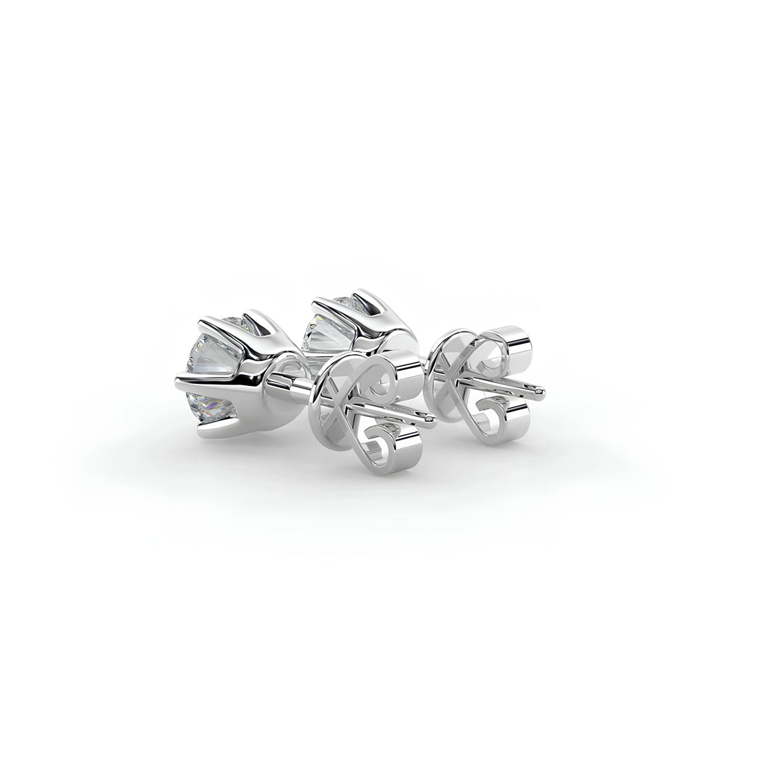 Dazzling Lab Grown Diamond Stud Earrings -Sparkling 6 Prong Round Cut Design,Perfect for Wedding, Engagement,Birthday, and Anniversary Gifts