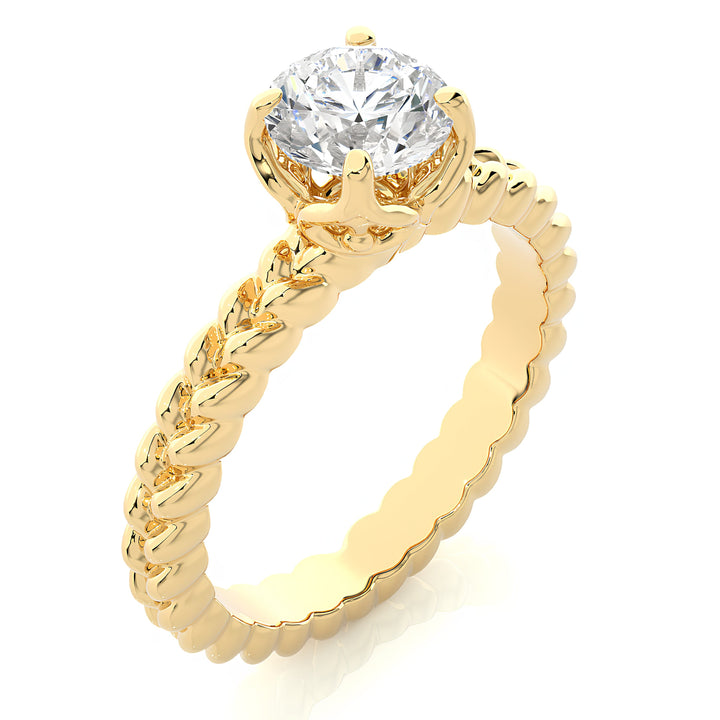 Unique Engagement Ring IGI Certified 0.25 - 2.00 Ct Lab Grown Diamond Solitaire Ring / Platinum & Gold Ring / Anniversary Gift / Women Gift