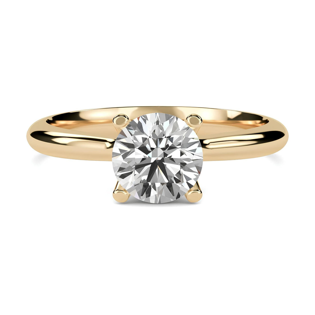 Round Cut Lab Grown GH/SI Diamond Solitaire Engagement Ring / Solid Gold Wedding Ring / Conflict Free IGI Certified Diamond, Valentine Gift