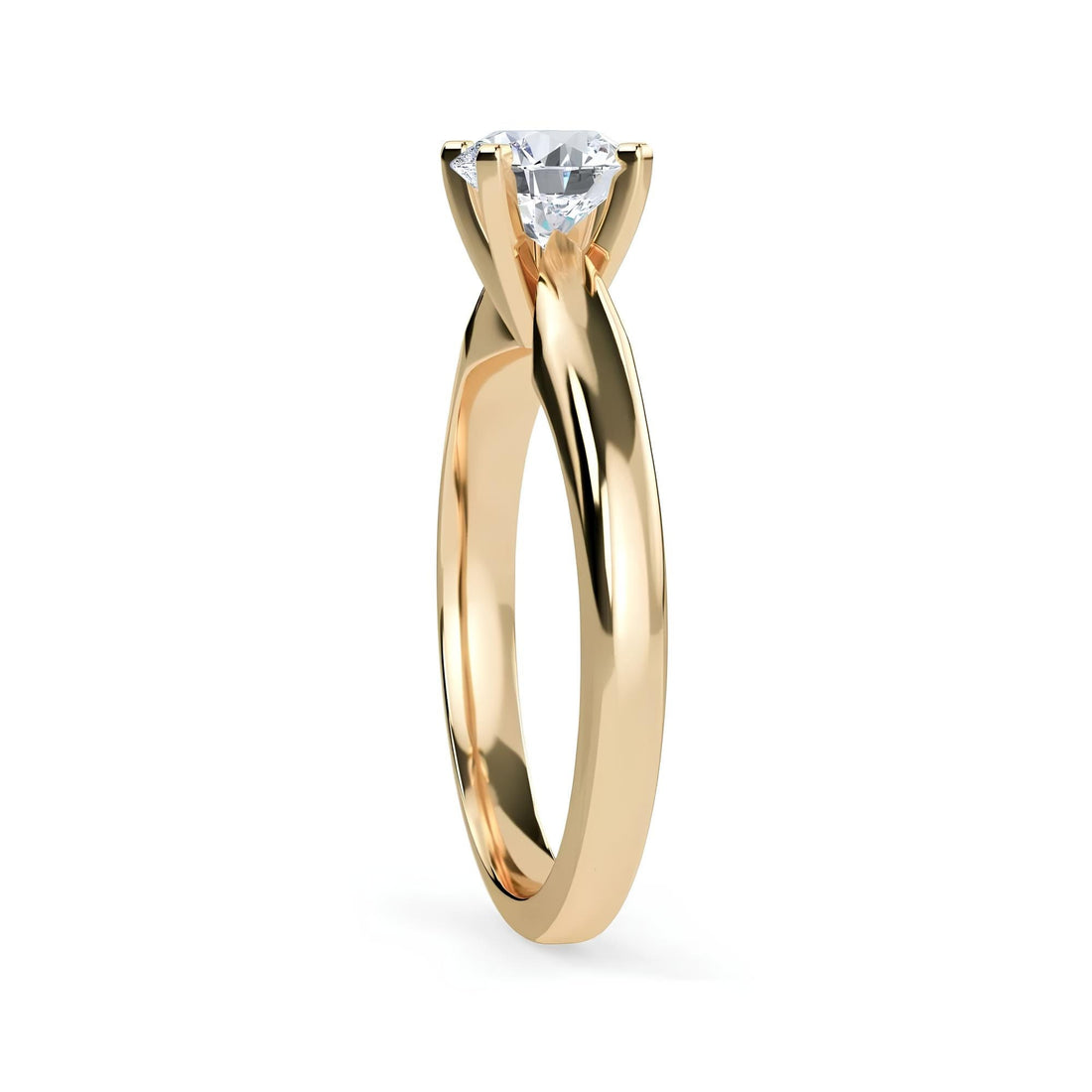 Solitaire Engagement Ring Round Cut Lab Grown GH/SI Diamond, Solid Gold Wedding Ring, Conflict Free IGI Certified Diamond, Valentine Gift