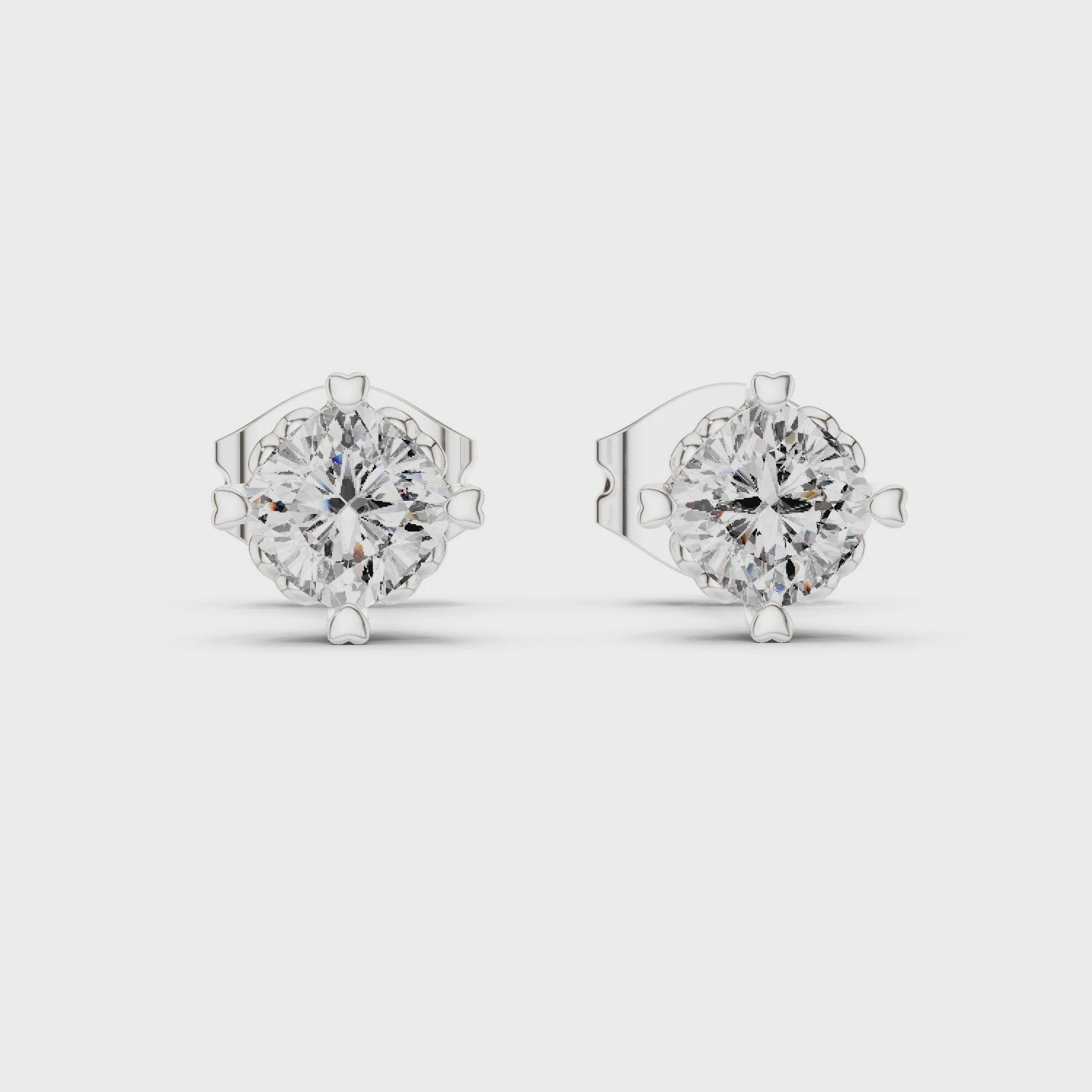 Lab-Grown Diamond Stud Earrings 14K Gold Wedding Earrings for Women Birthday & Anniversary Gift
