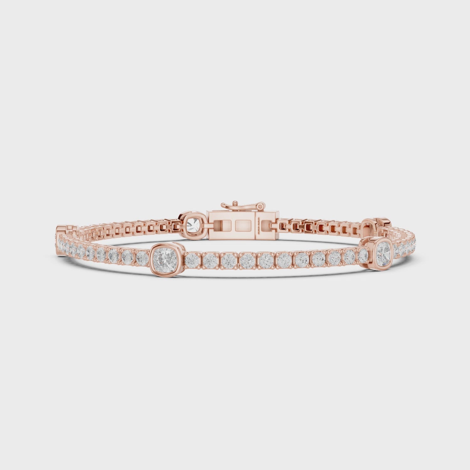 4.42CT EF VS/SI Lab Grown Round Certified Diamond Tennis Wedding Bracelet For Women's 14K White Gold