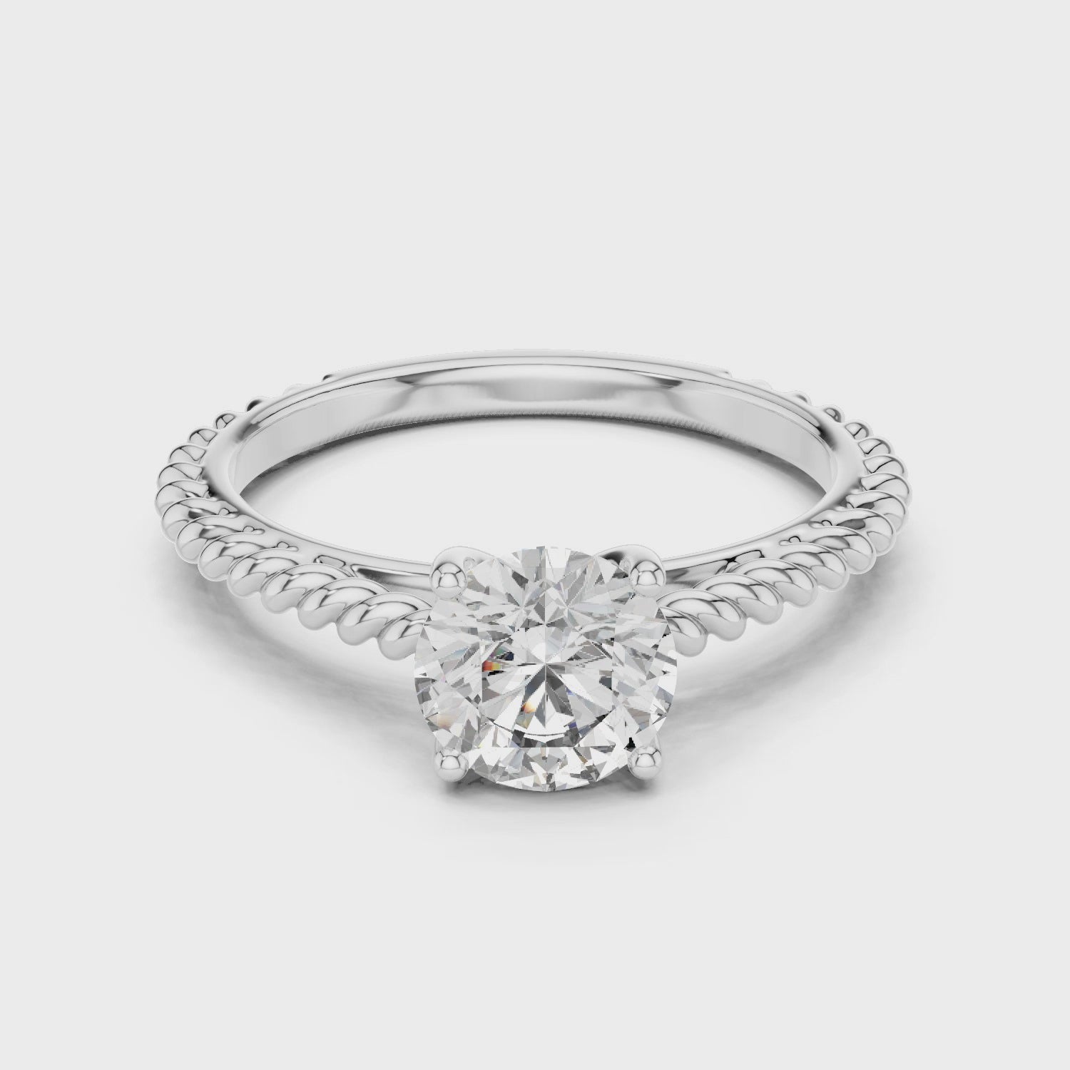 1.00 Carat Certified Lab-Grown Diamond Engagement Ring For Women's – Solitaire Ring – Prong Set 14K Gold Wedding Ring