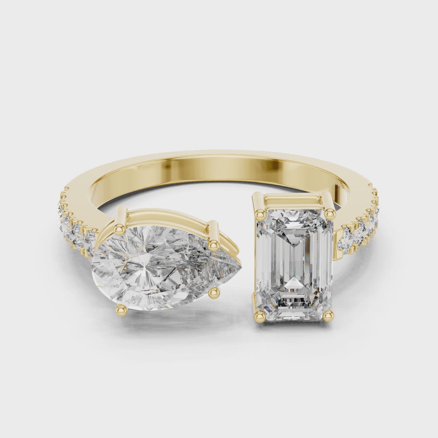2.1CTW EF VS/SI Lab-Grown Diamond Ring Engagement or Wedding Ring for Women in 14K Gold, Perfect Anniversary Gift