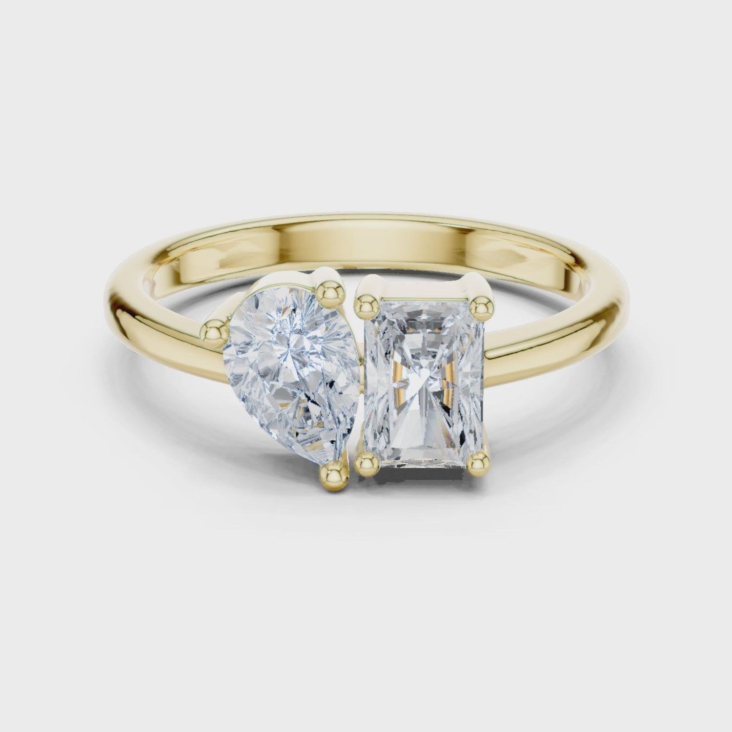 1.14CTW EF VS/SI Lab-Grown Diamond Ring Engagement or Wedding Ring for Women in 14K Gold, Perfect Anniversary Gift