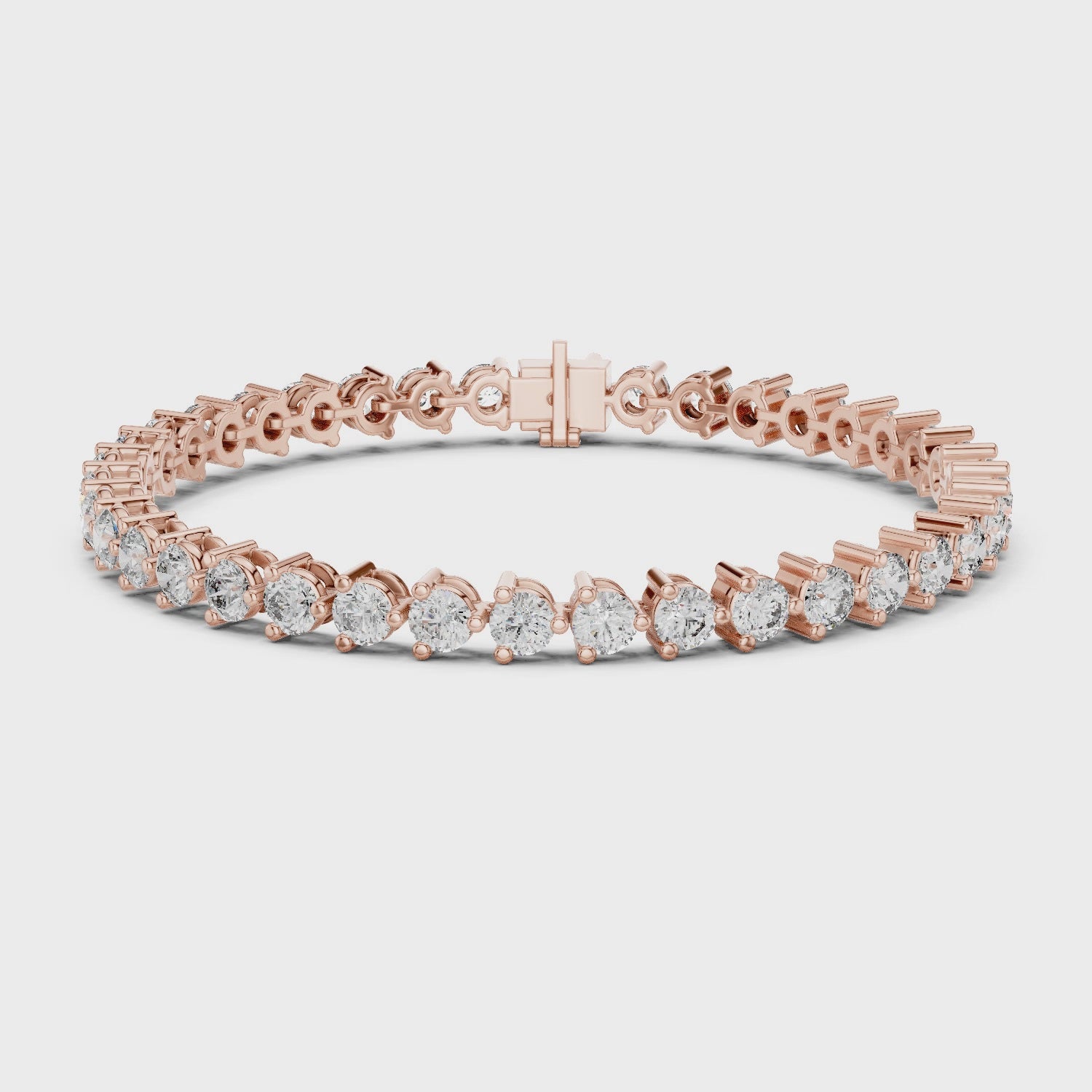 7.98 CT EF VS/SI Lab Grown Certified Round Cut Diamond Tennis Wedding Bracelet For Women's 14K Yellow Gold