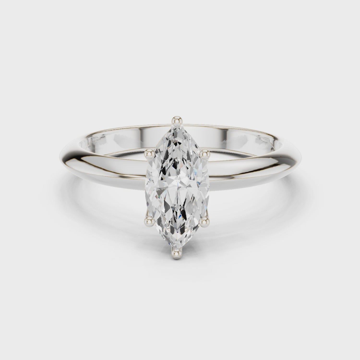 1.00 CTW Marquise Cut EF VS/SI Lab-Grown Diamond Ring Engagement or Wedding Ring for Women in 14K Gold or Platinum, Perfect Anniversary Gift