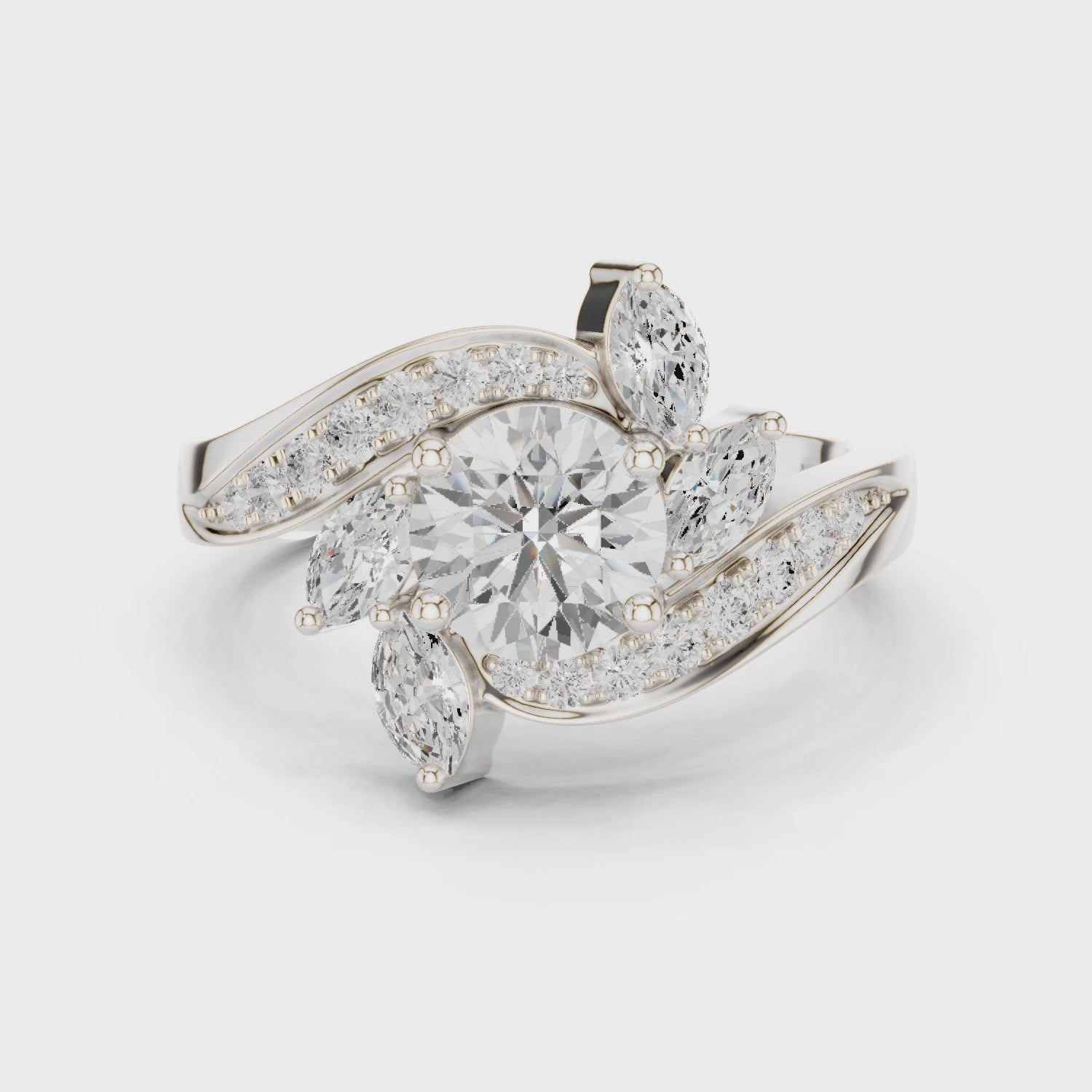1.59 Carat Certified Lab-Grown Diamond Engagement Ring For Women's Prong Set 14K Gold Wedding Ring