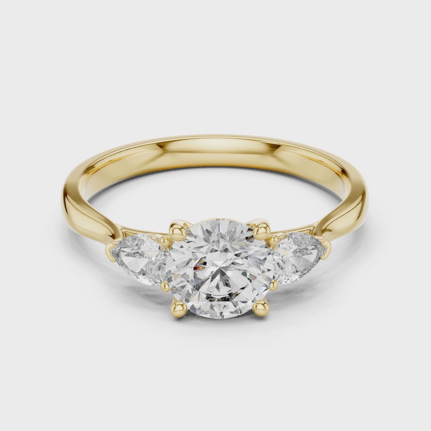 1.5CTW Round Cut EF VS/SI Lab-Grown Diamond Ring Engagement or Wedding Ring for Women in 14K Gold or Platinum, Perfect Anniversary Gift