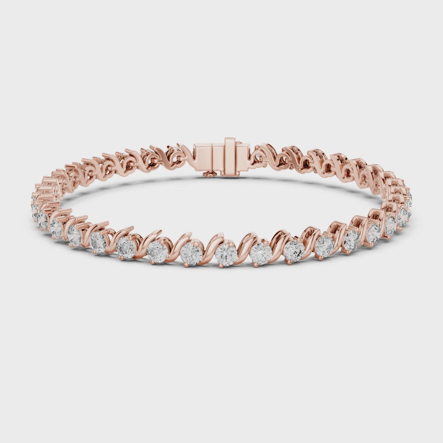 3.6 CT EF VS/SI Lab Grown Round Cut Diamond Tennis Wedding Bracelet For Women's 14K White Gold