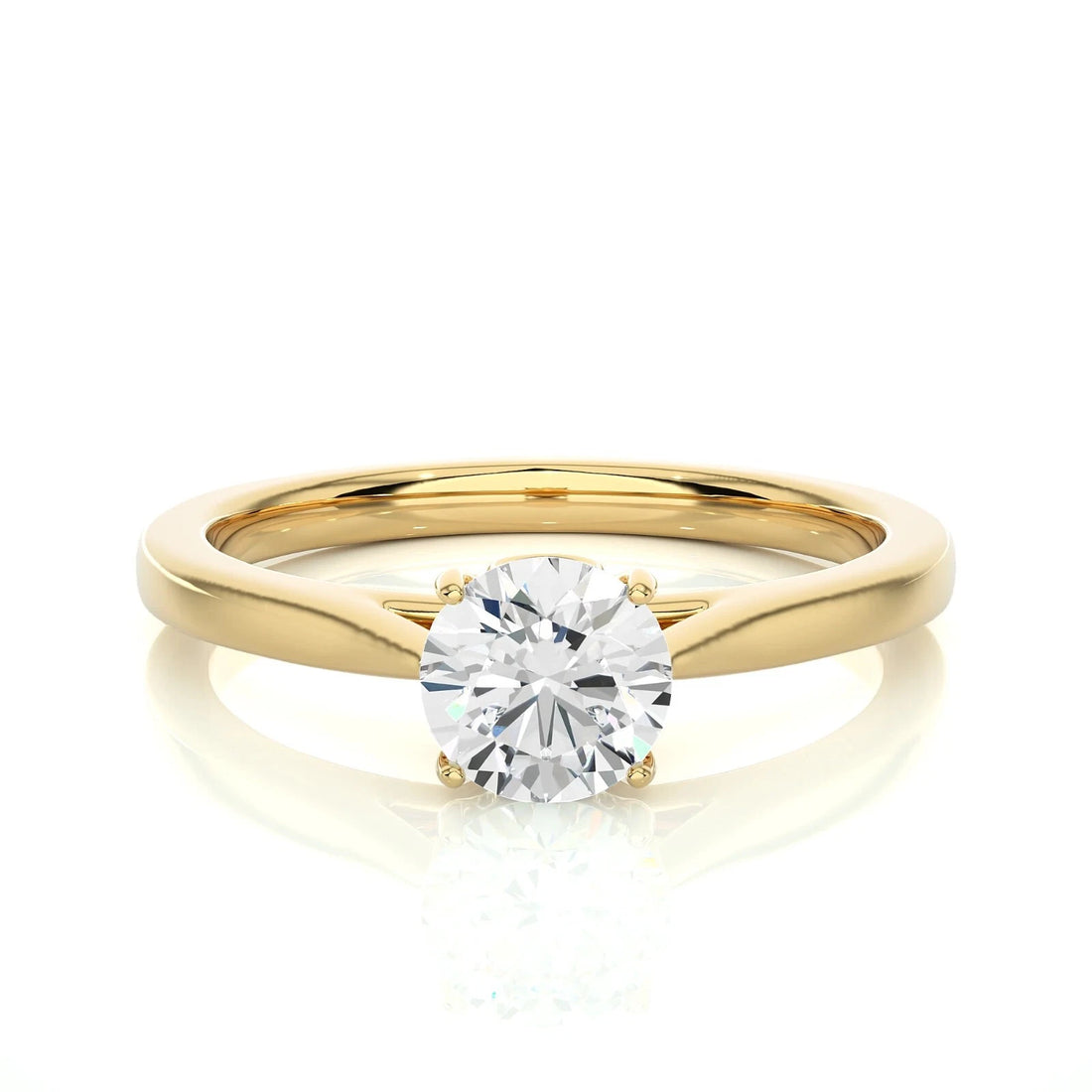Certified 1.00 CT EF Lab Grown Diamond Nordic Gold Engagement Ring (Demi-Fine)