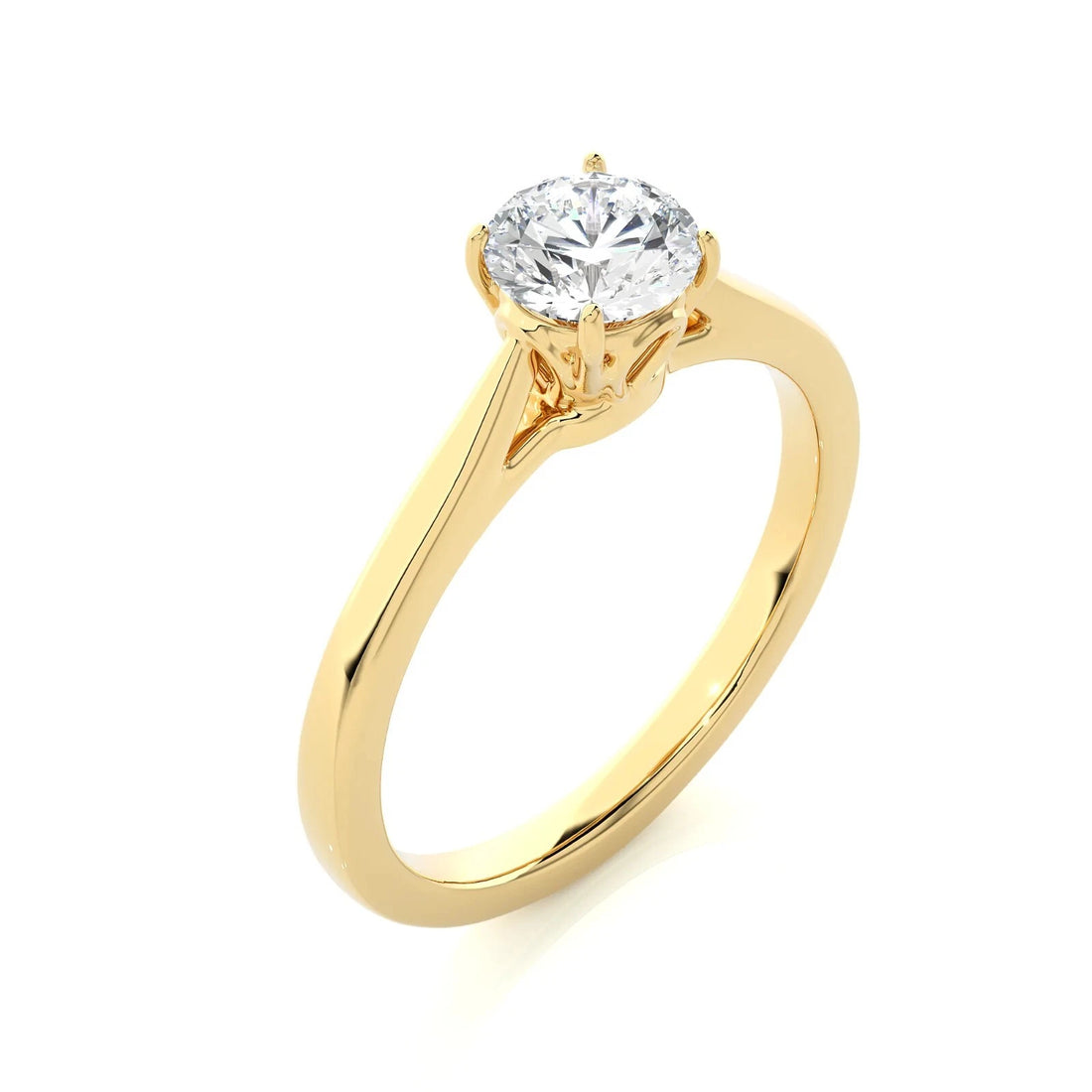 Certified 1.00 CT EF Lab Grown Diamond Nordic Gold Engagement Ring (Demi-Fine)