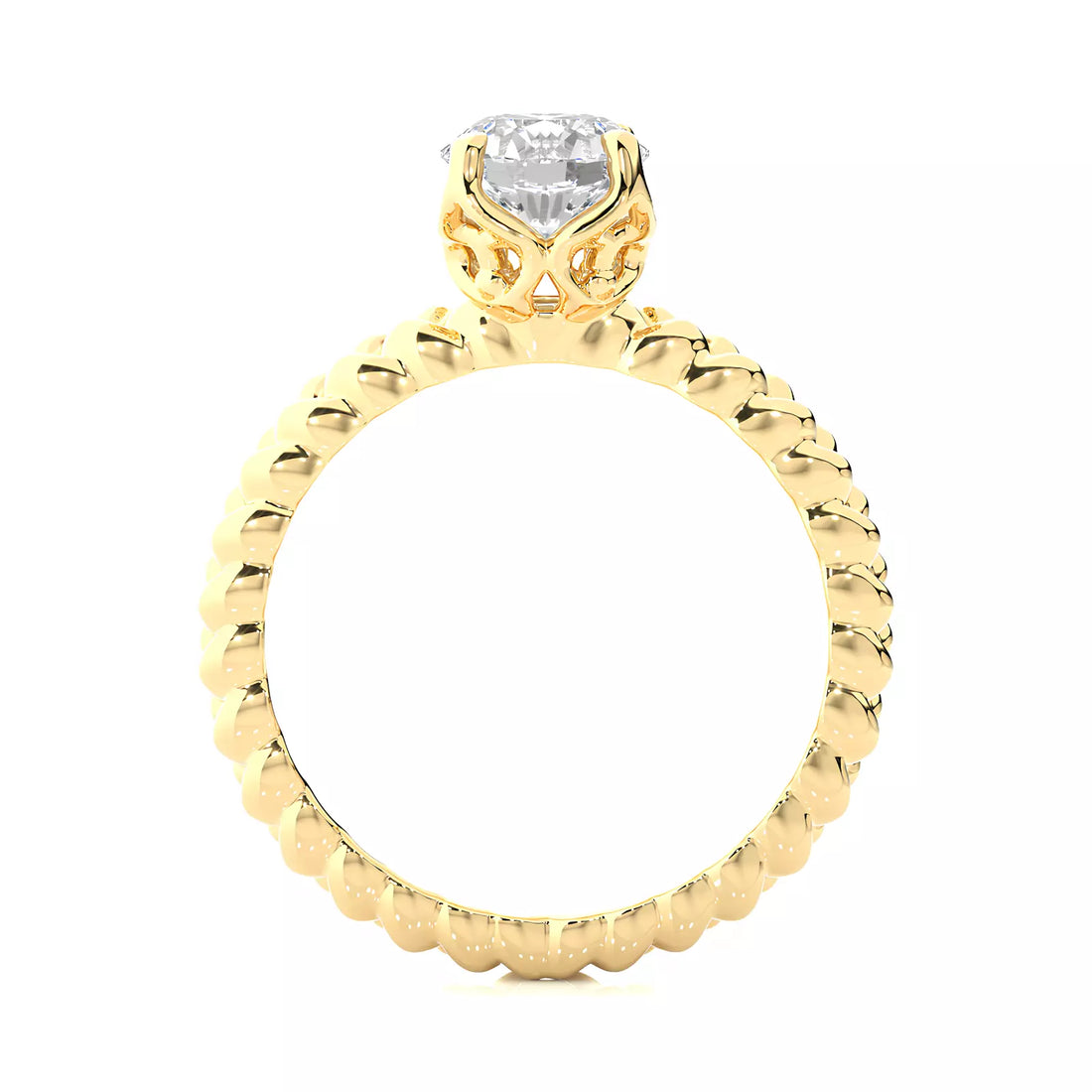 1 CT Certified EF VS/SI Lab Grown Diamond Nordic Gold Wedding Ring (Demi-Fine)